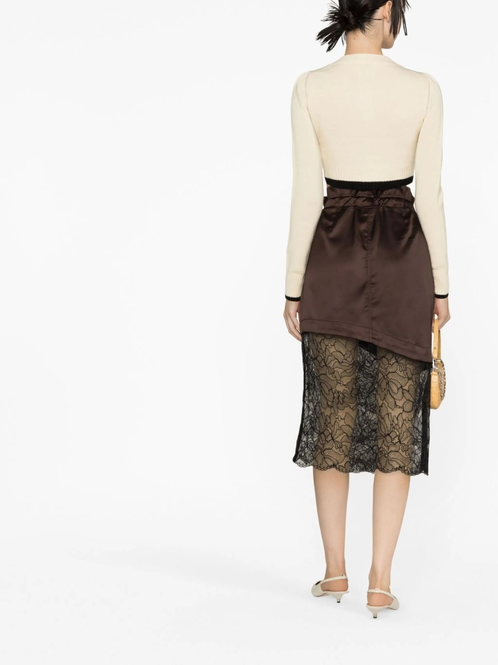 cropped round-neck cardigan