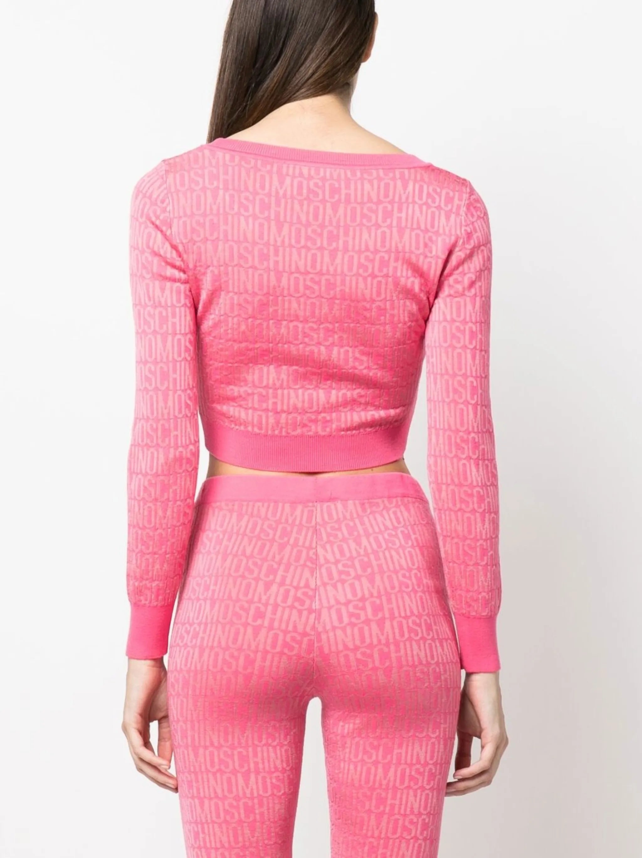 monogram-print cropped jumper