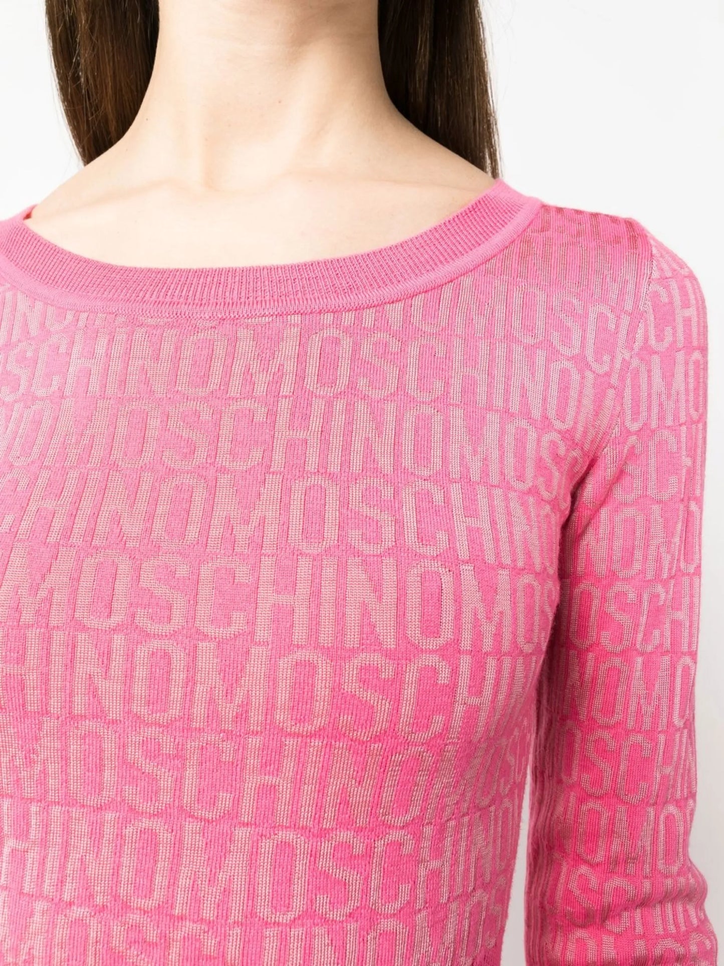 monogram-print cropped jumper