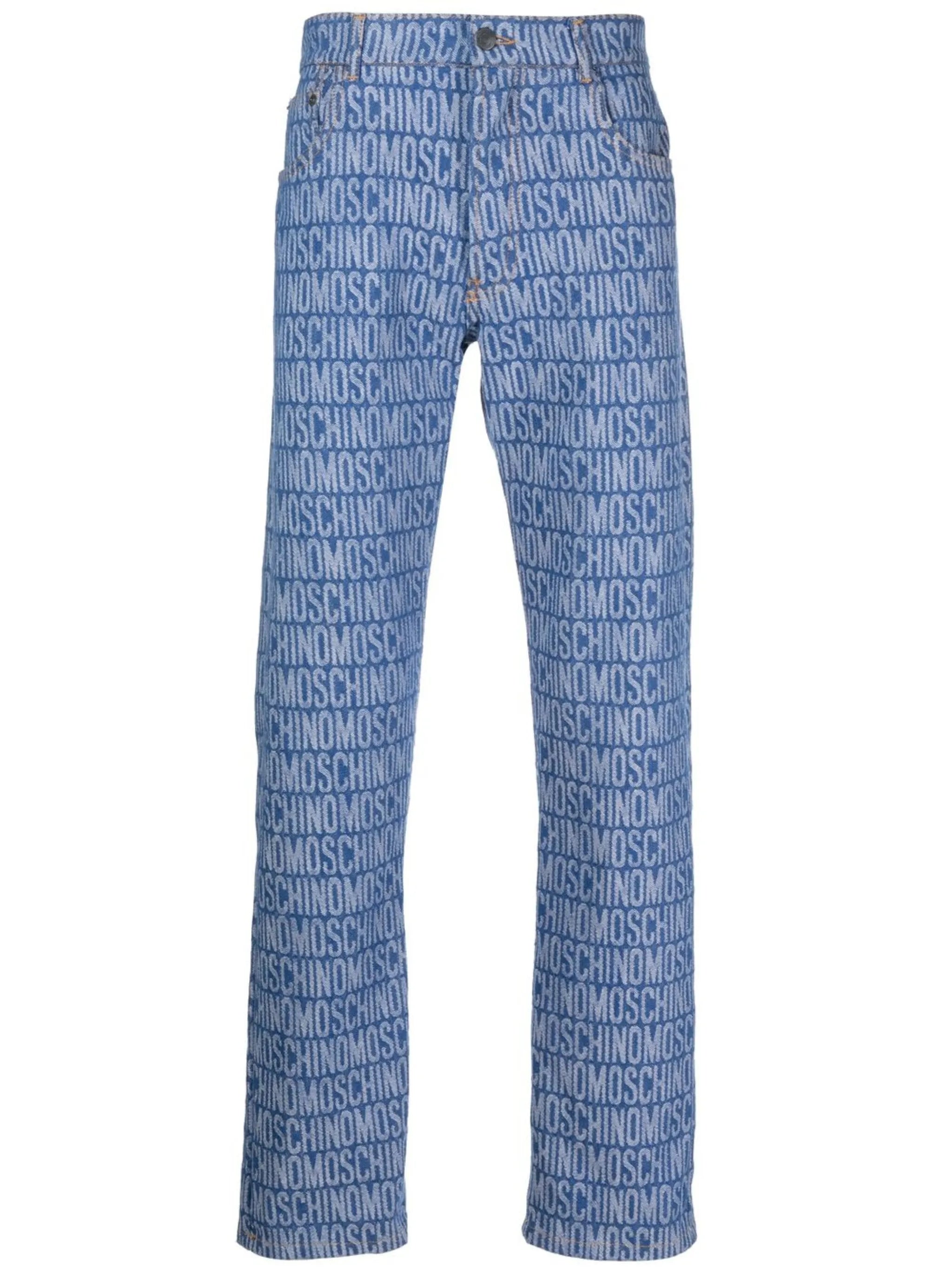 all-over logo print jeans