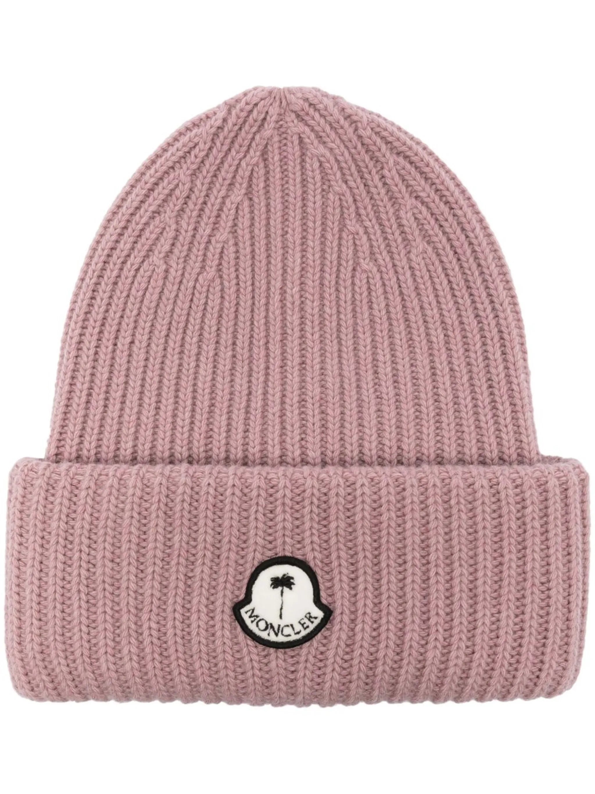 logo-patch knit beanie