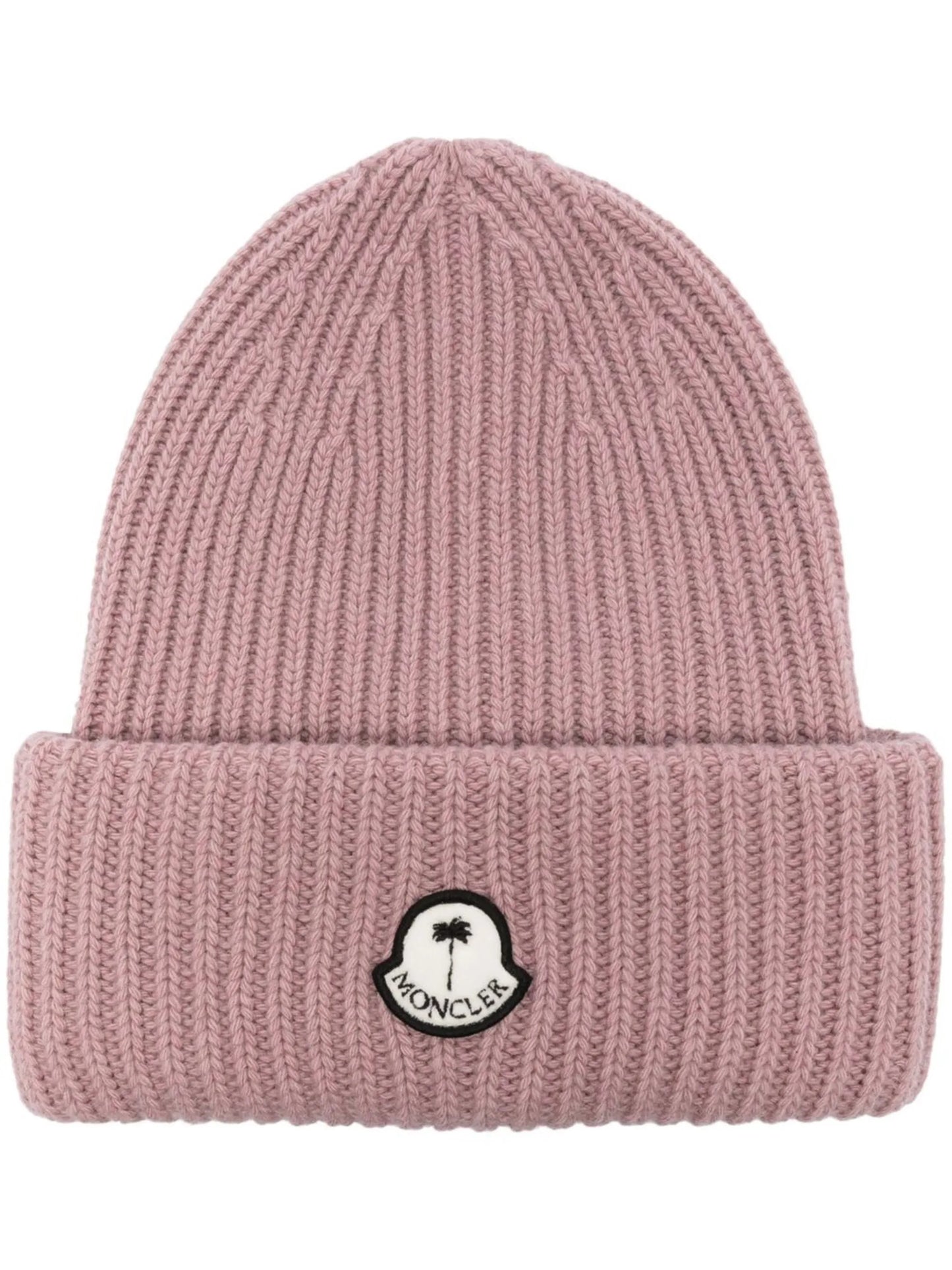 logo-patch knit beanie
