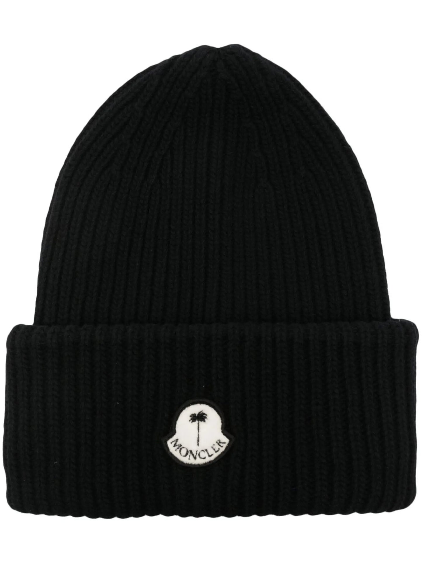logo-patch detail knit beanie