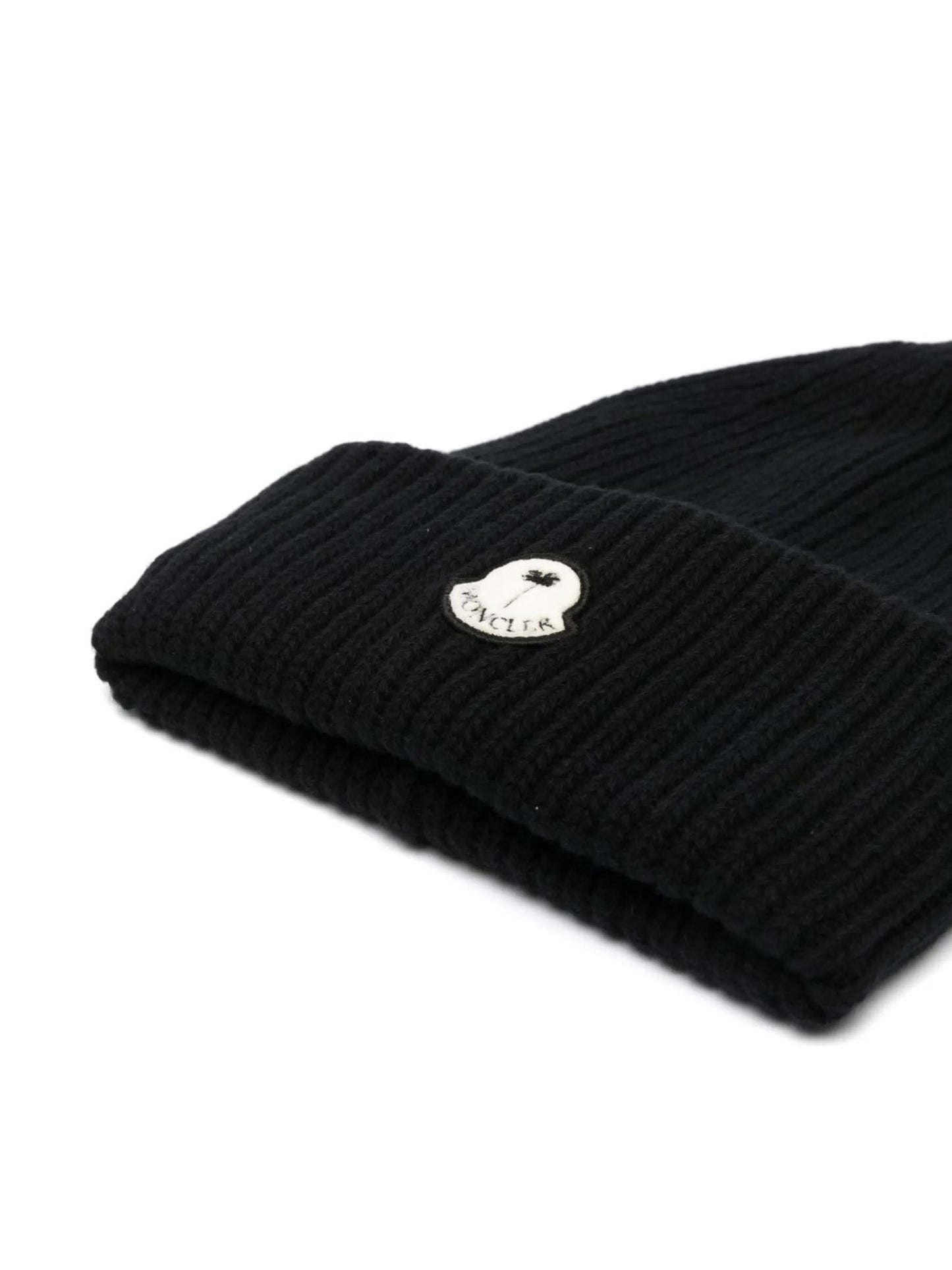 logo-patch detail knit beanie