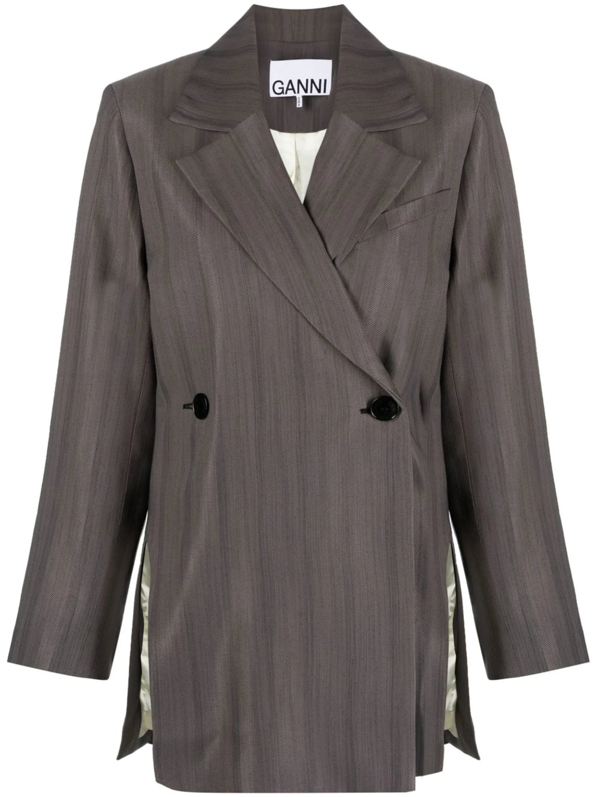 cut-out double-breasted blazer
