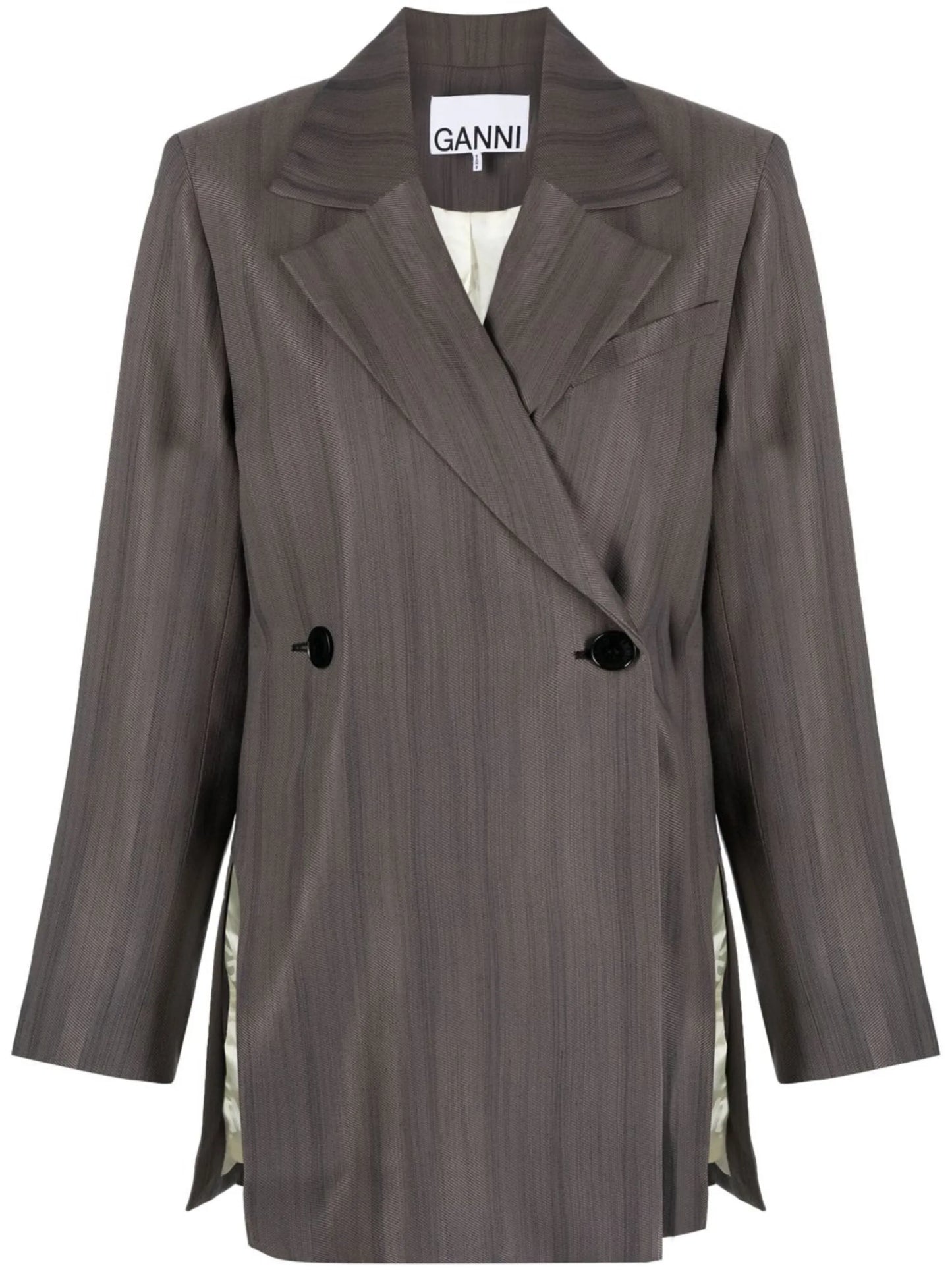 cut-out double-breasted blazer