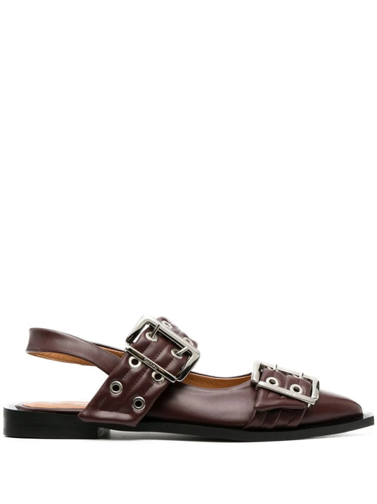 buckle-detail pointed sandals
