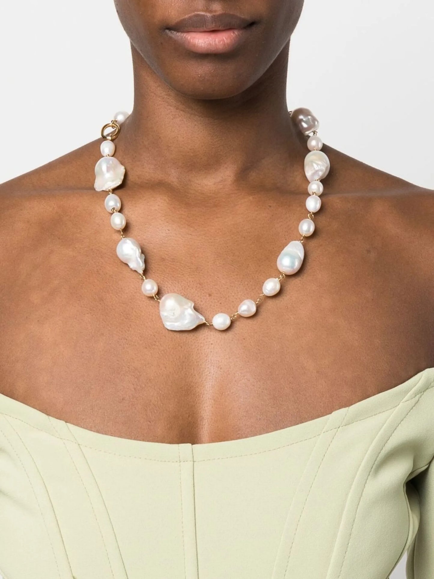 pearl-embellished necklace