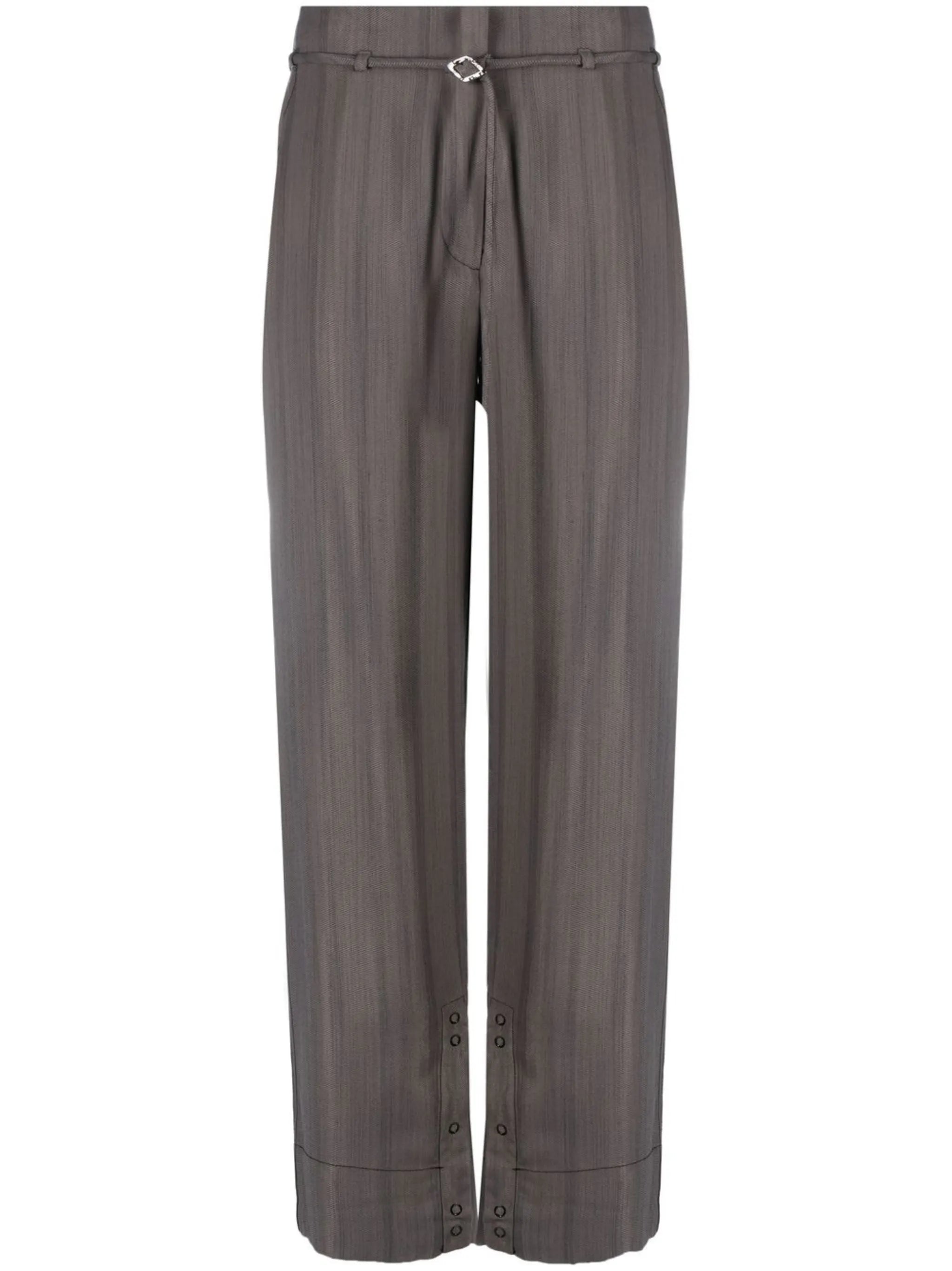 striped straight-leg trousers