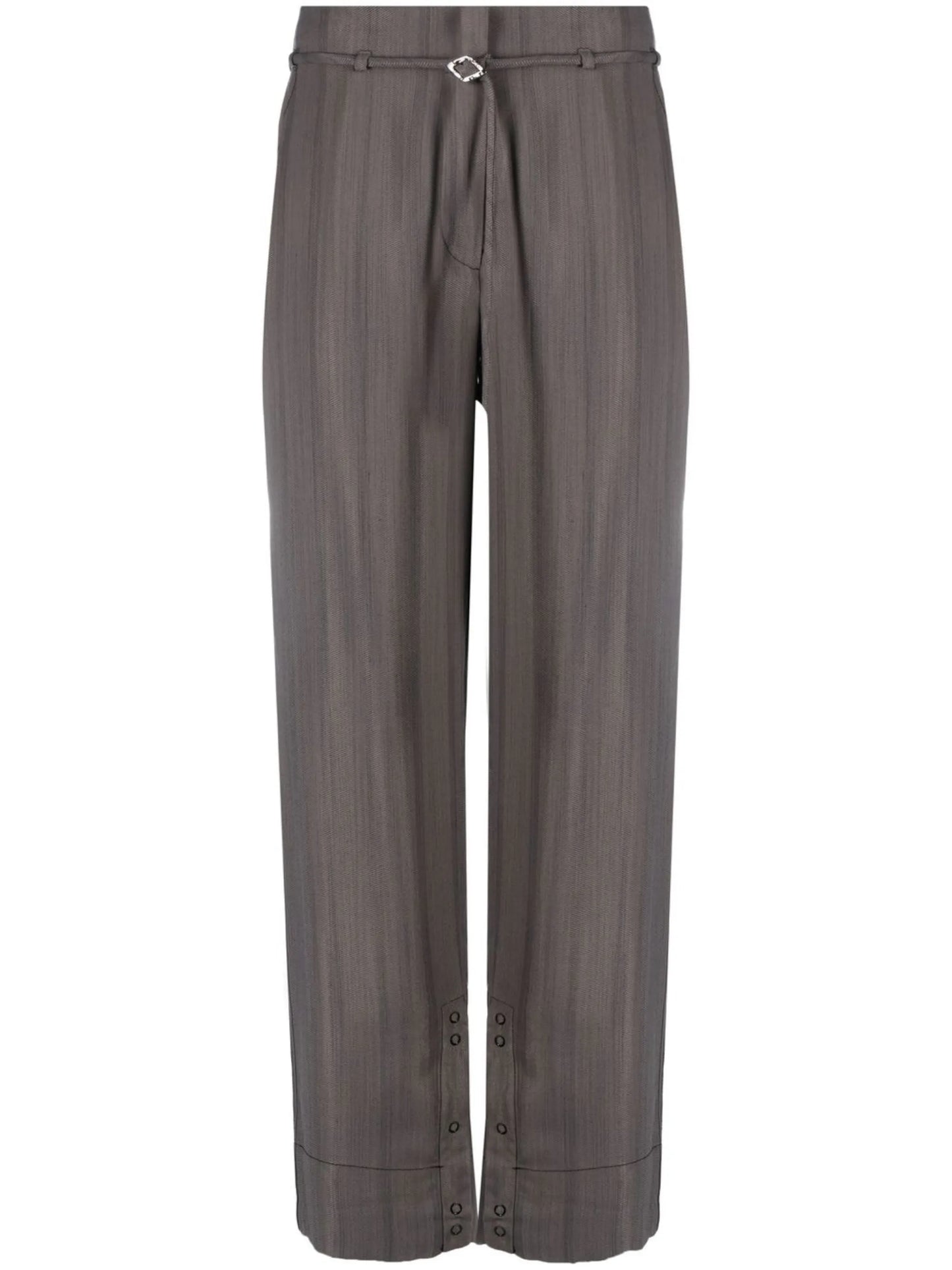 striped straight-leg trousers