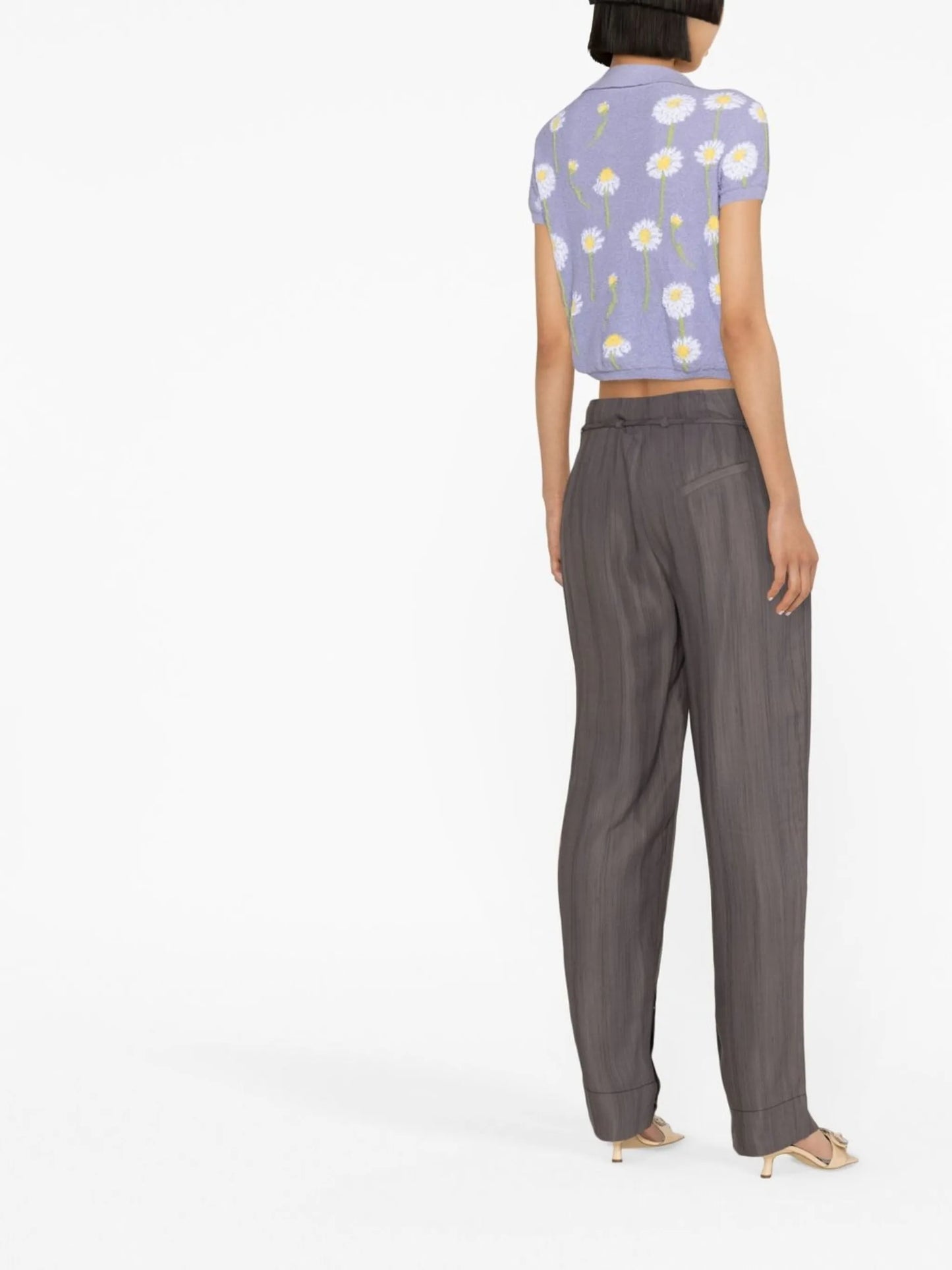 striped straight-leg trousers