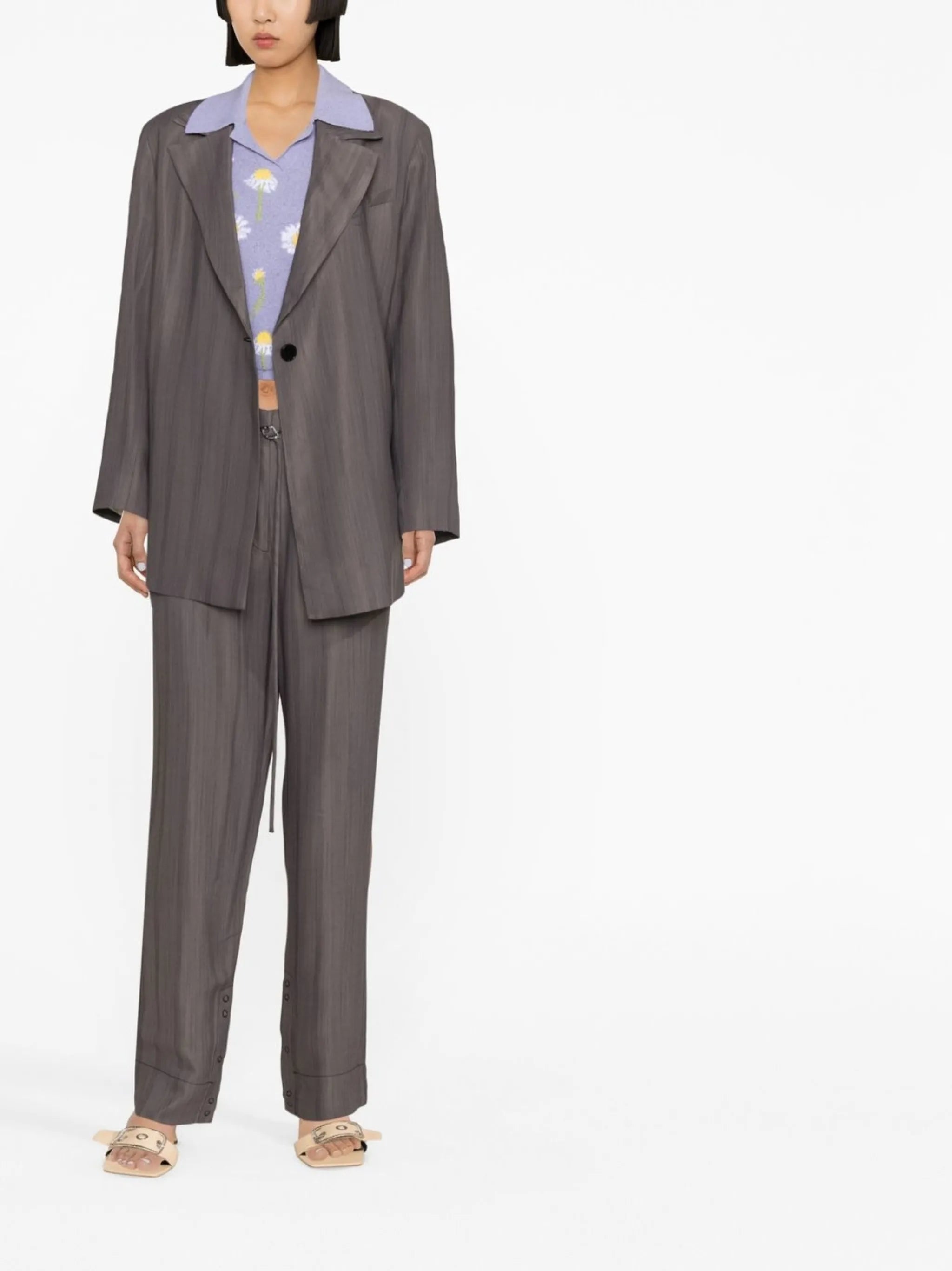 striped straight-leg trousers