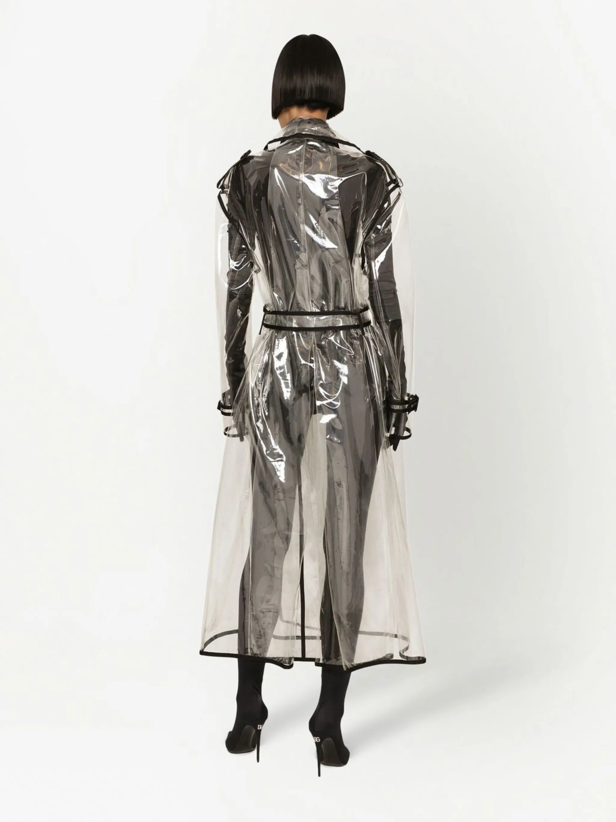 KIM DOLCE&GABBANA contrast-trim trench coat