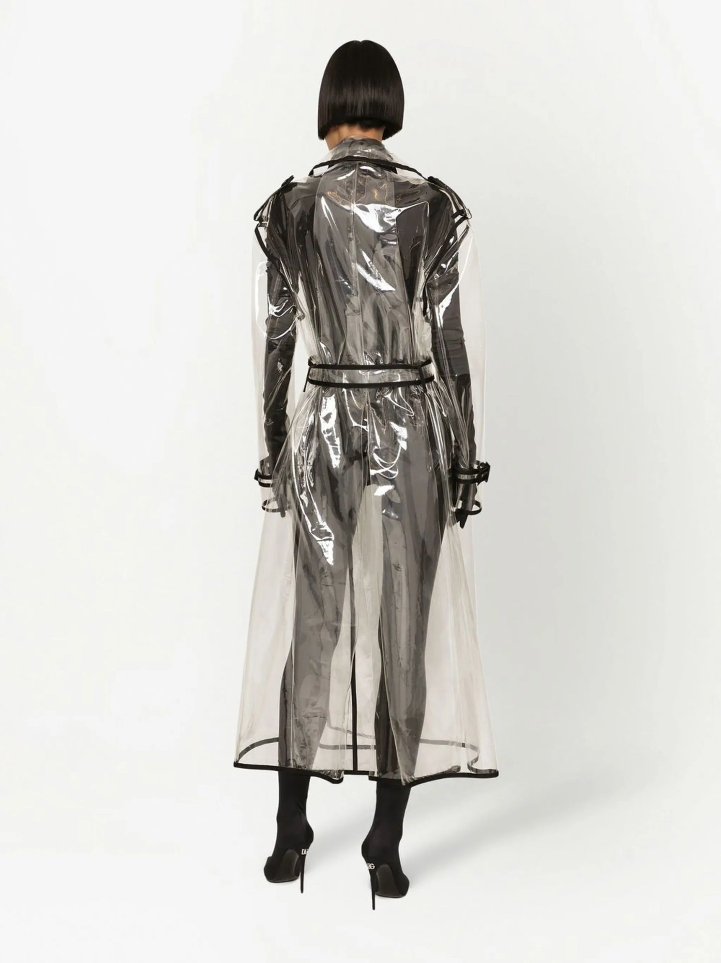 KIM DOLCE&GABBANA contrast-trim trench coat