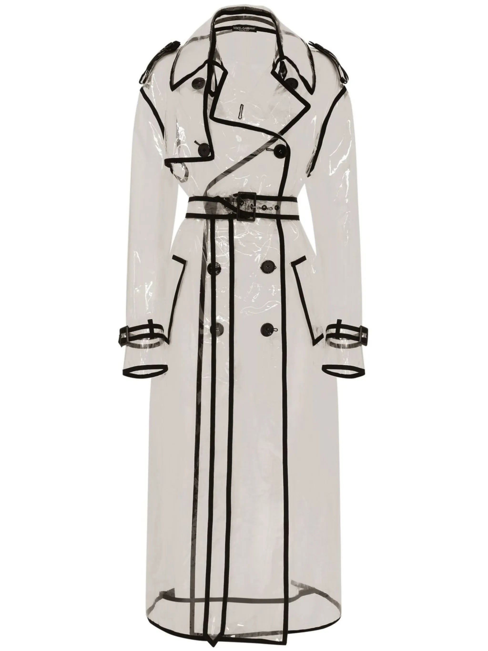 KIM DOLCE&GABBANA contrast-trim trench coat