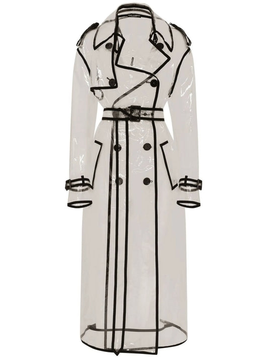 KIM DOLCE&GABBANA contrast-trim trench coat