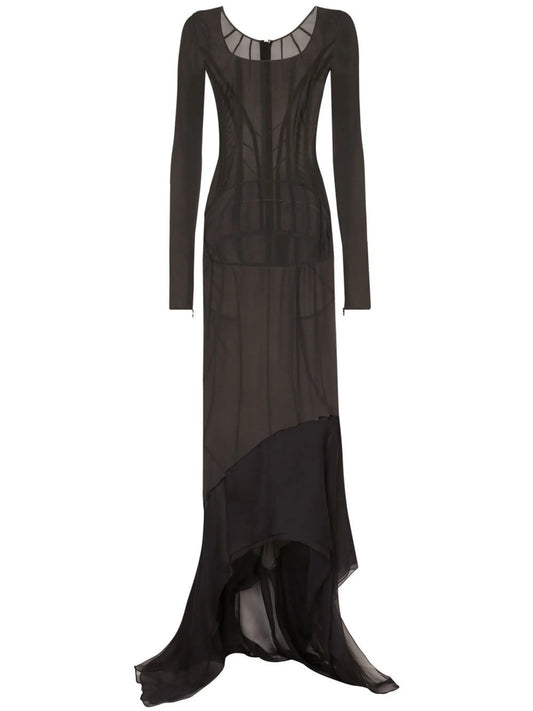 KIM DOLCE&GABBANA georgette maxi dress