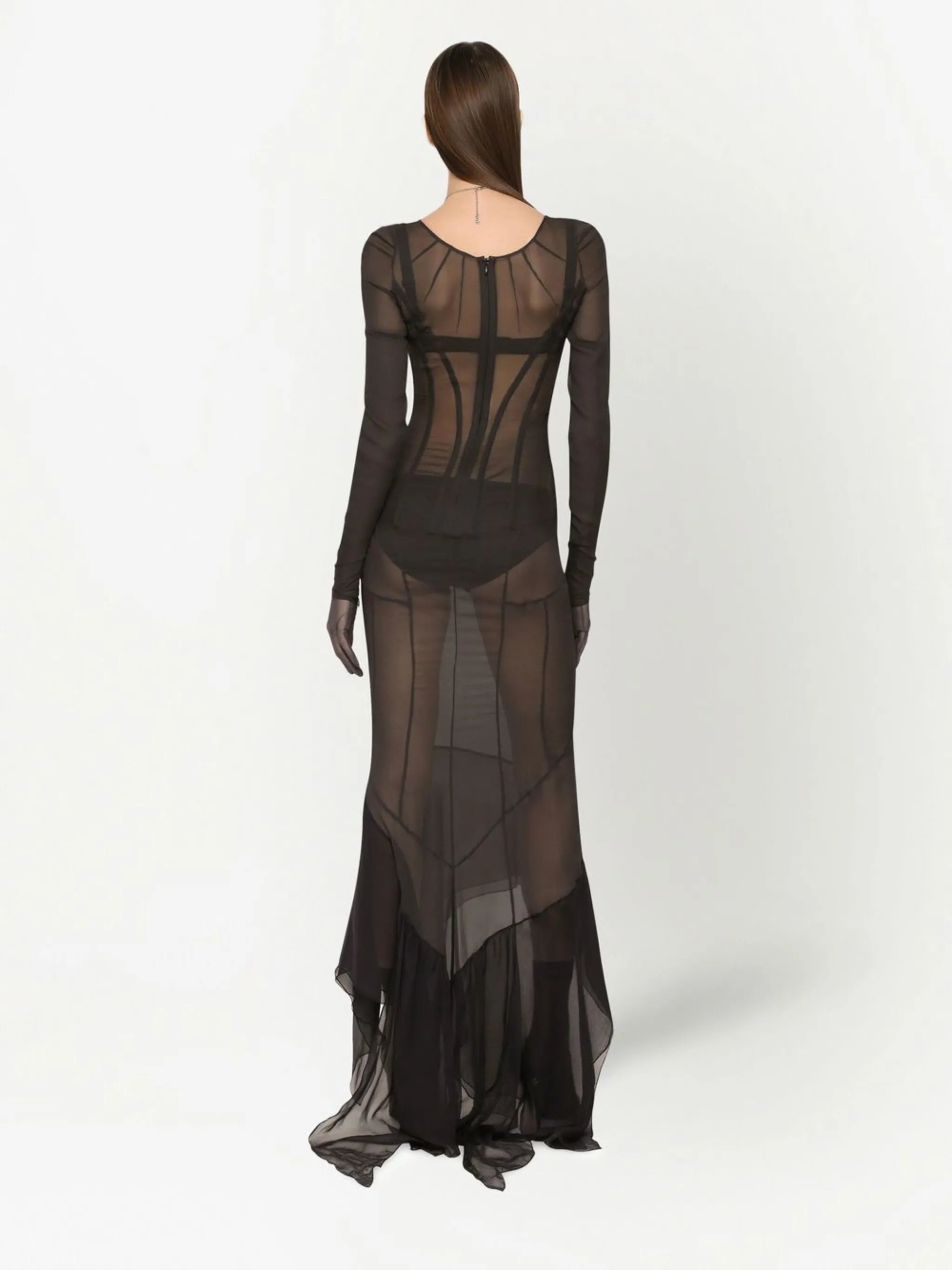 KIM DOLCE&GABBANA georgette maxi dress