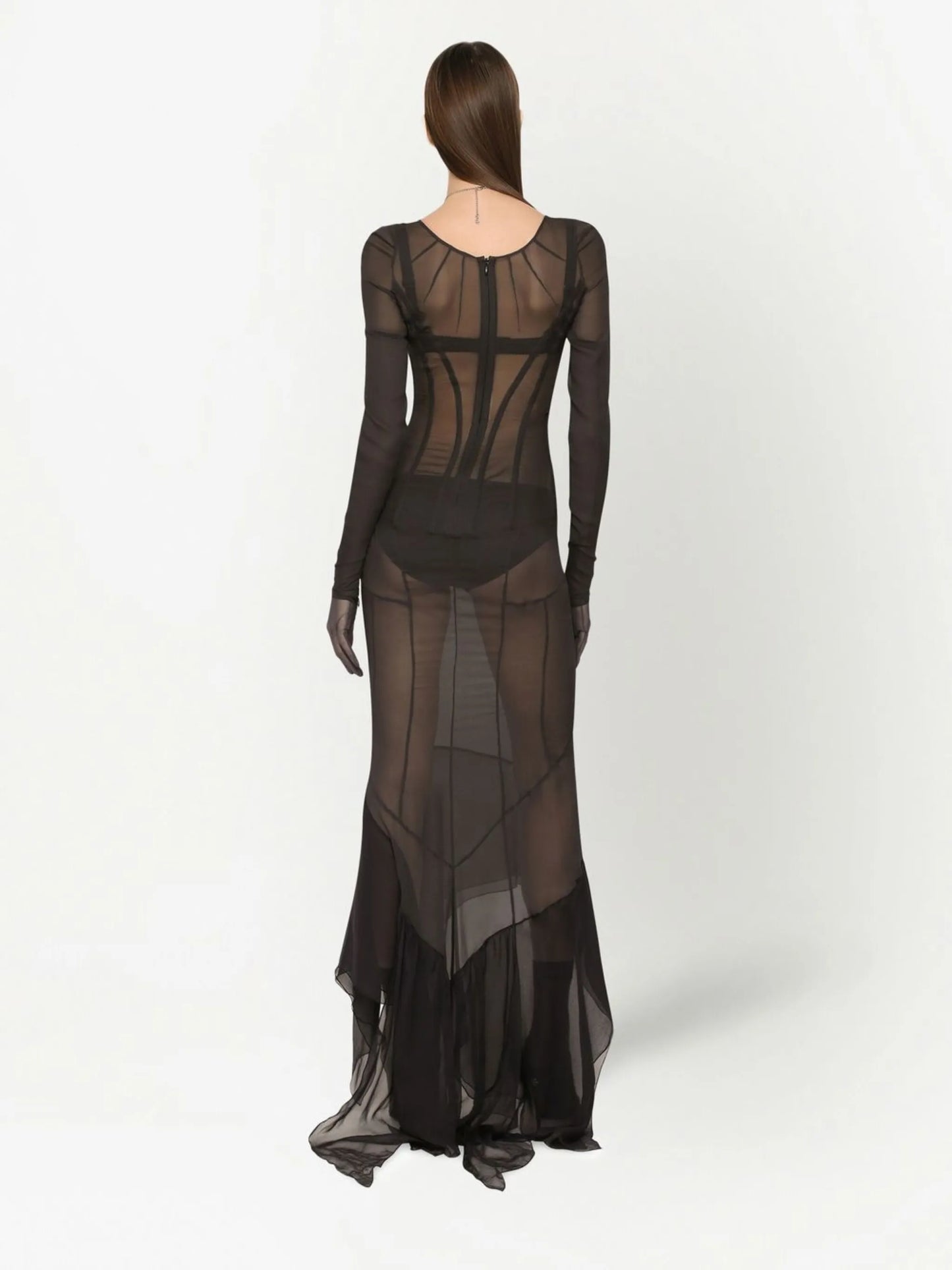 KIM DOLCE&GABBANA georgette maxi dress