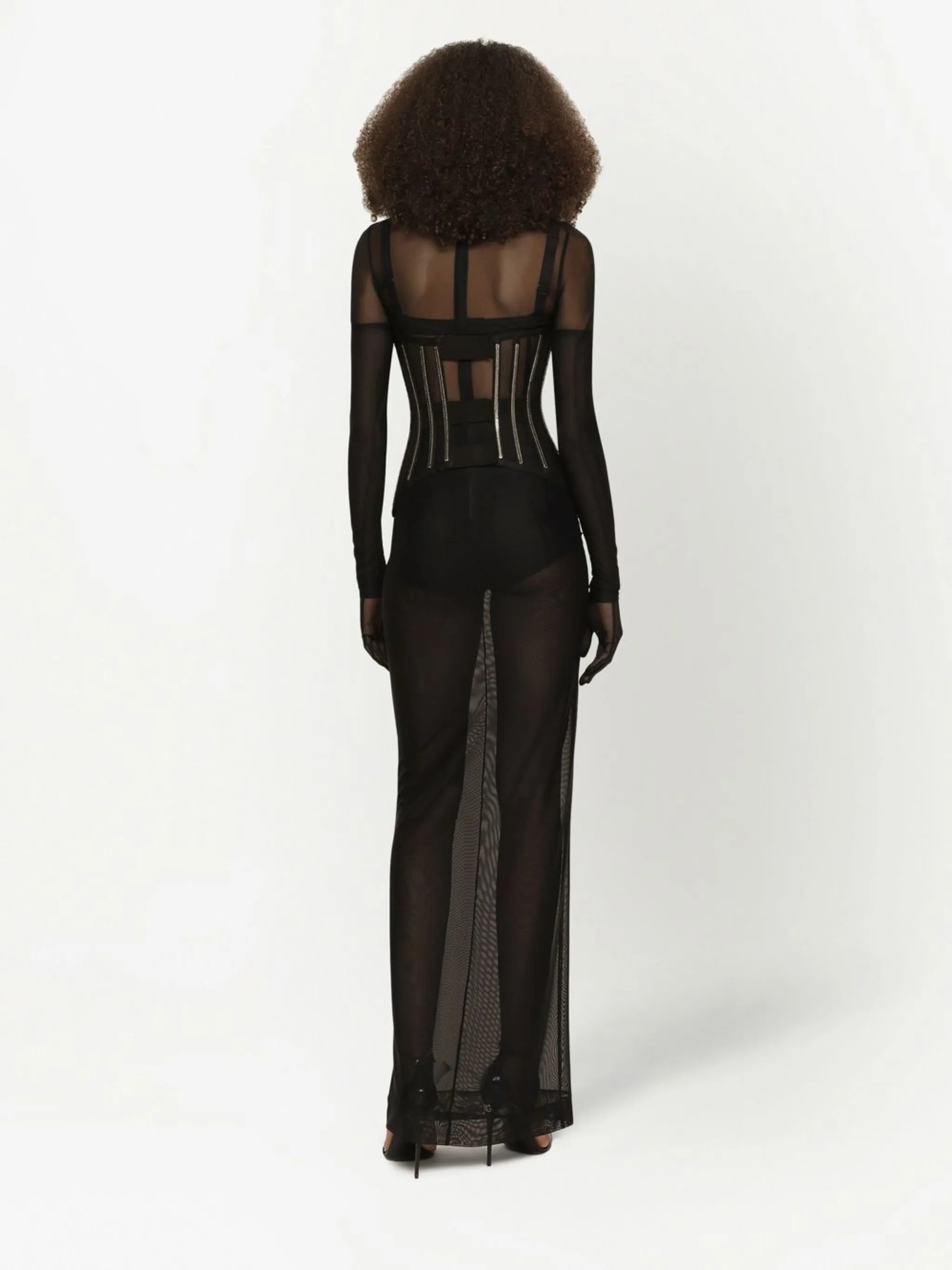 KIM DOLCE&GABBANA tulle maxi dress