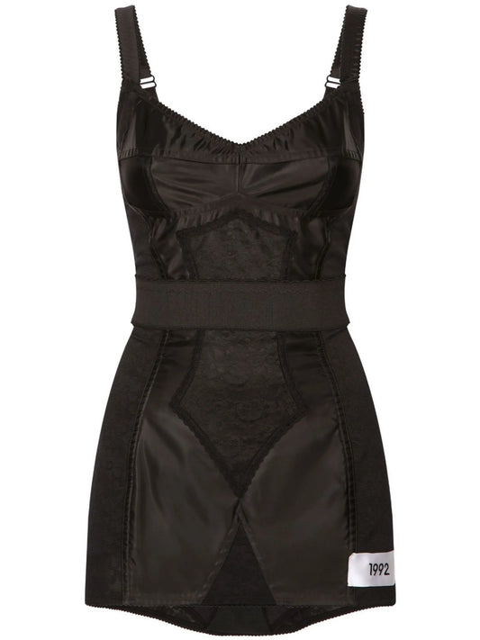 KIM DOLCE&GABBANA corset-detail satin minidress