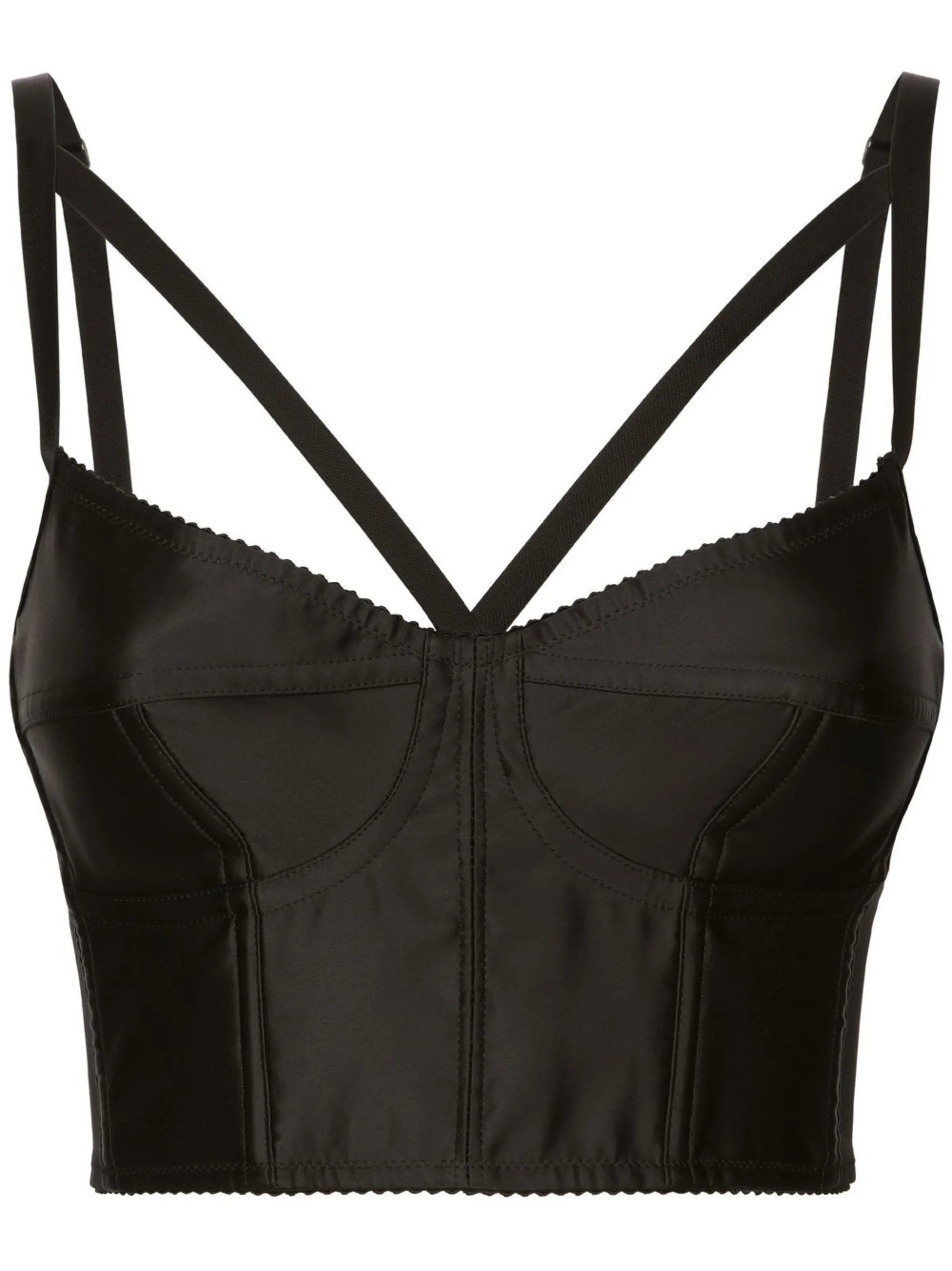 KIM DOLCE&GABBANA strap-detail bustier top