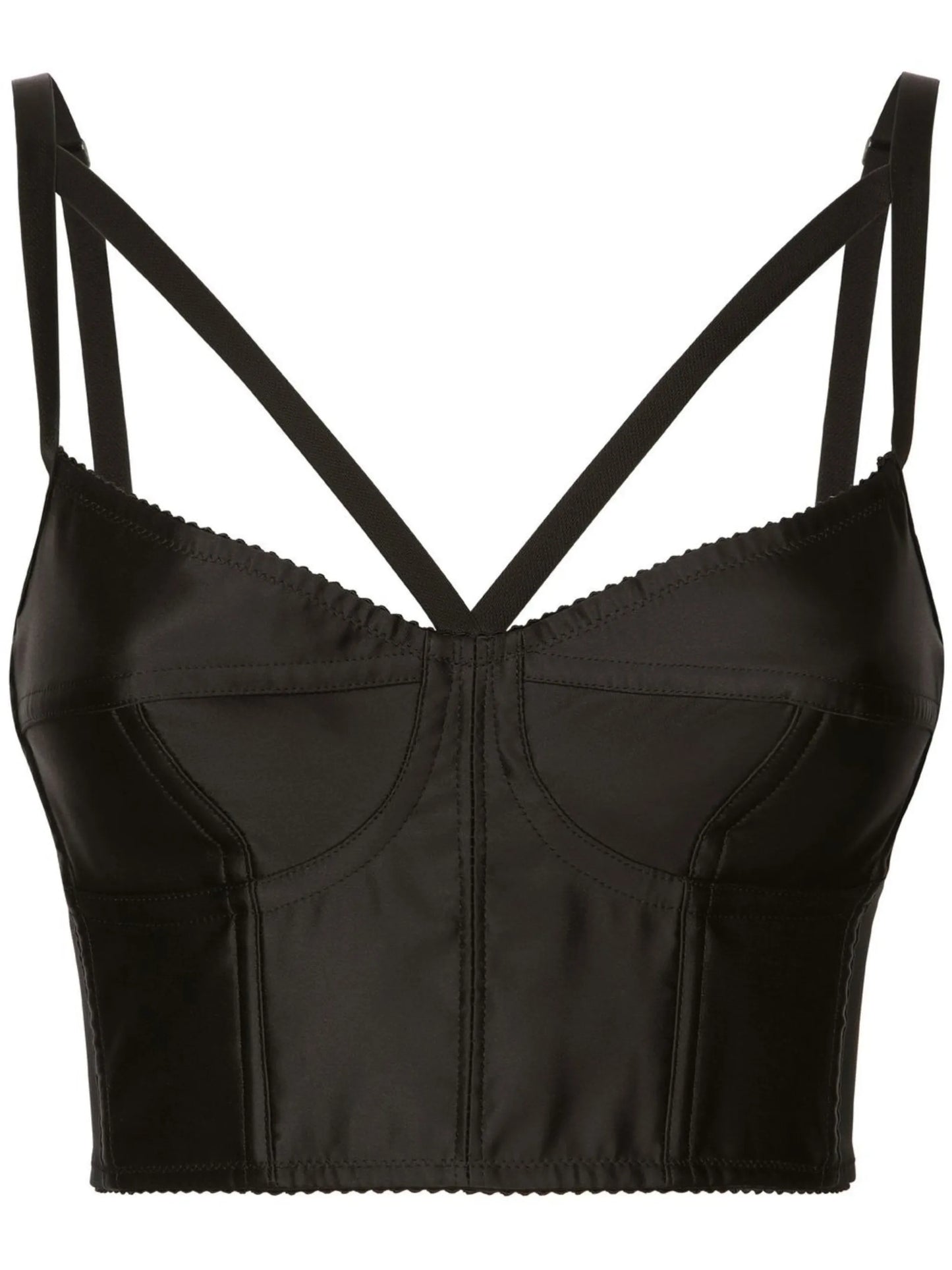 KIM DOLCE&GABBANA strap-detail bustier top