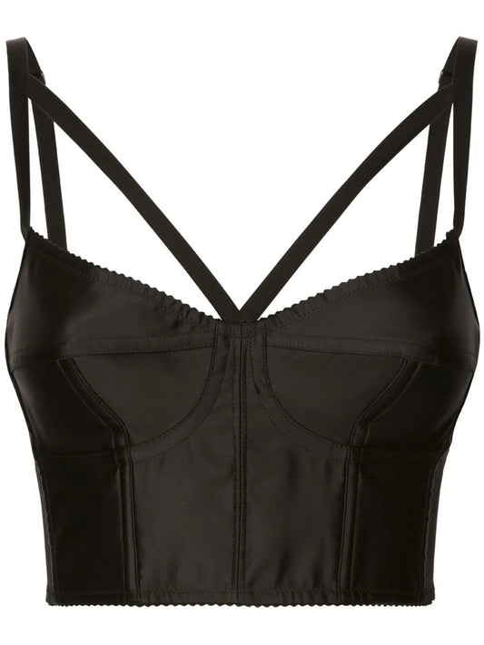 KIM DOLCE&GABBANA strap-detail bustier top