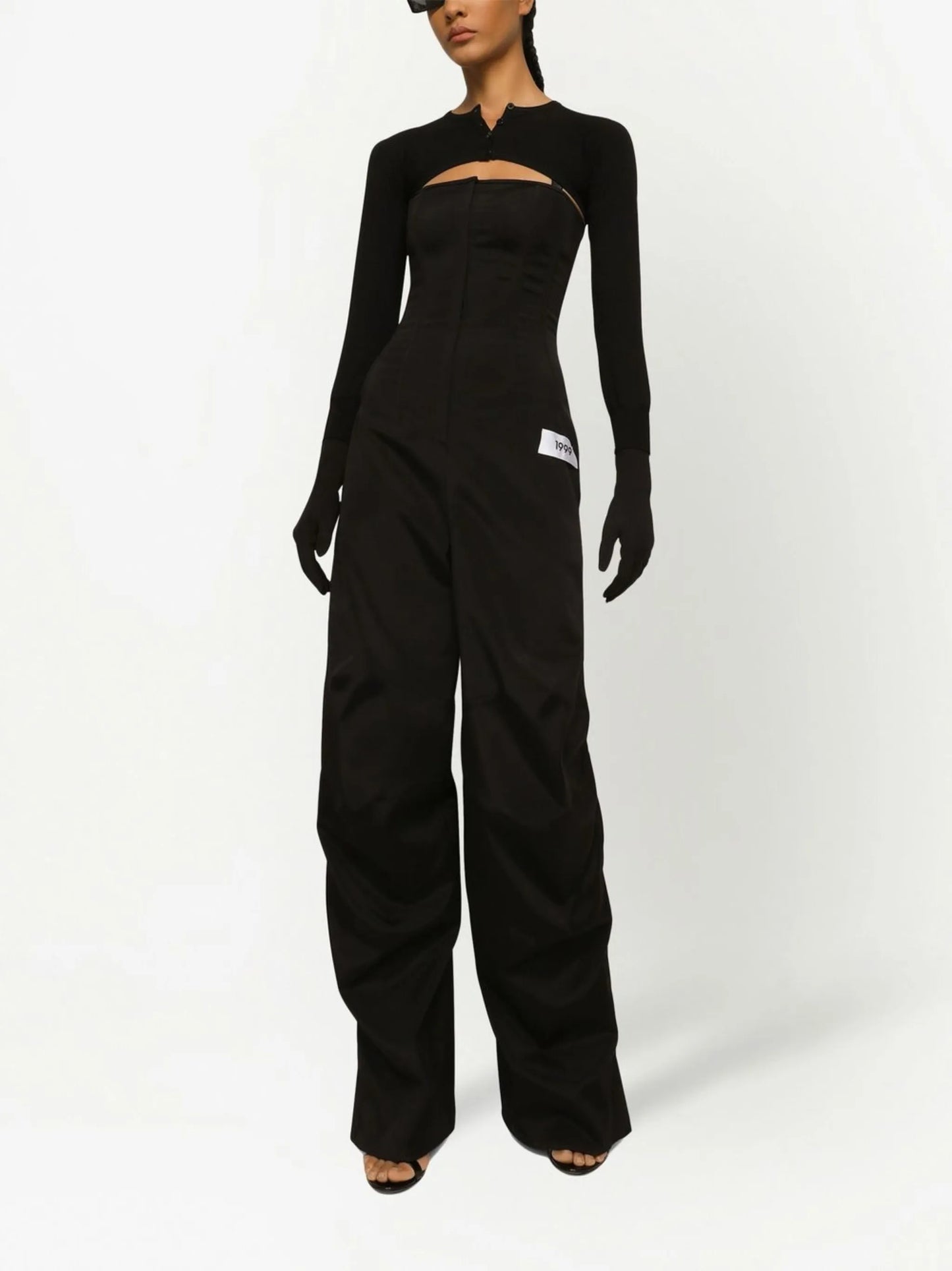 KIM DOLCE&GABBANA cropped button-fastening cardigan