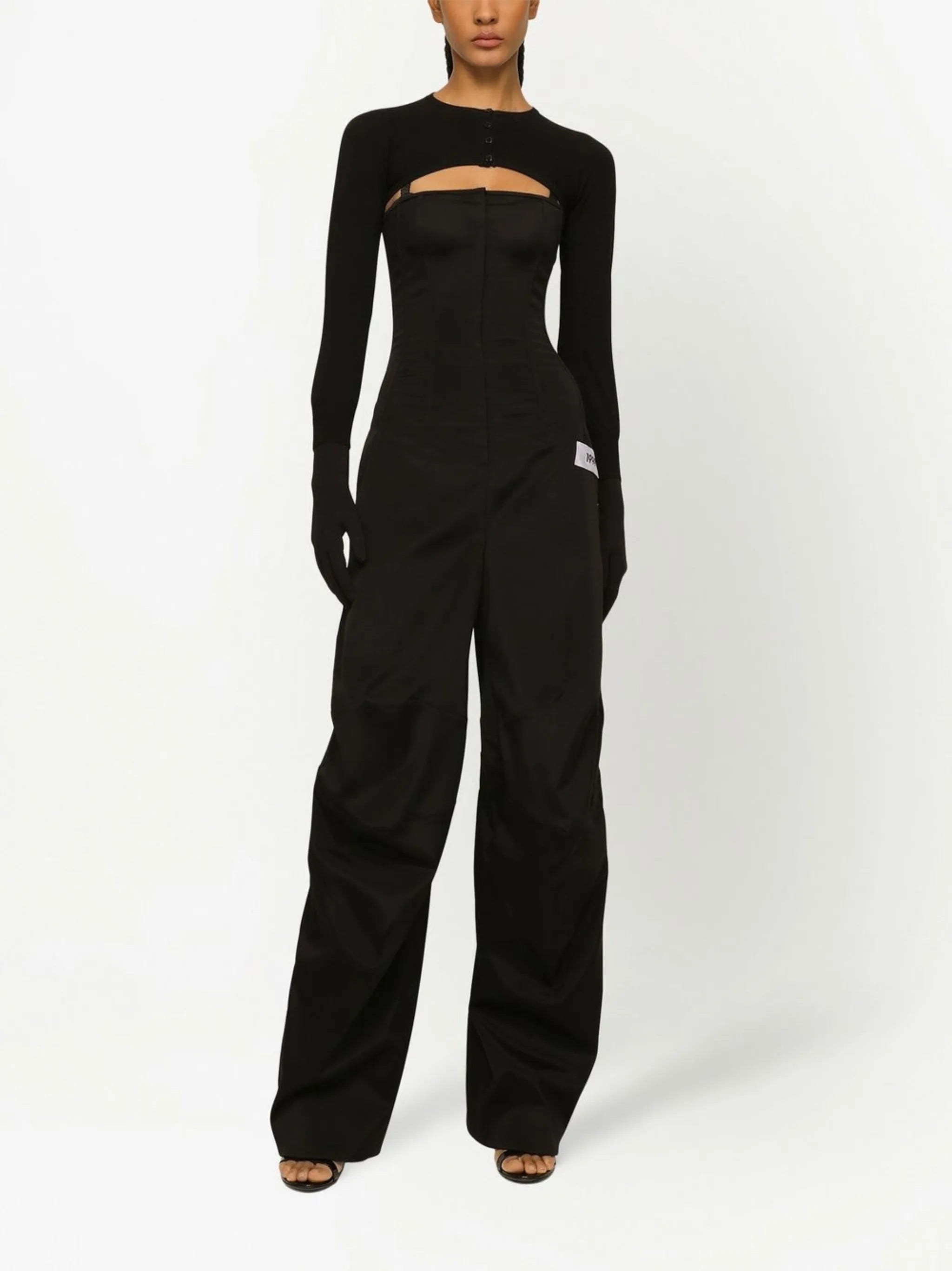 KIM DOLCE&GABBANA cropped button-fastening cardigan
