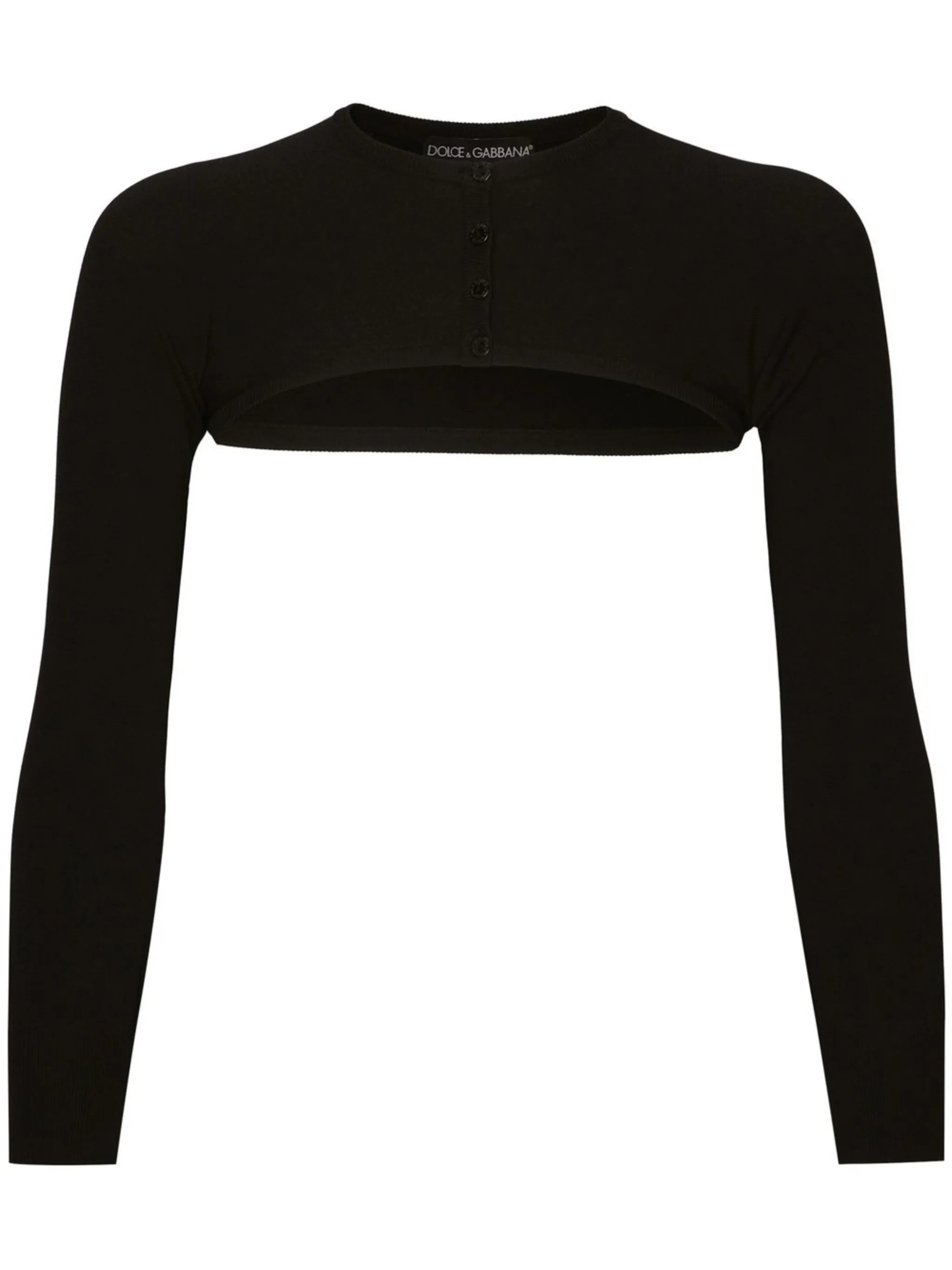 KIM DOLCE&GABBANA cropped button-fastening cardigan