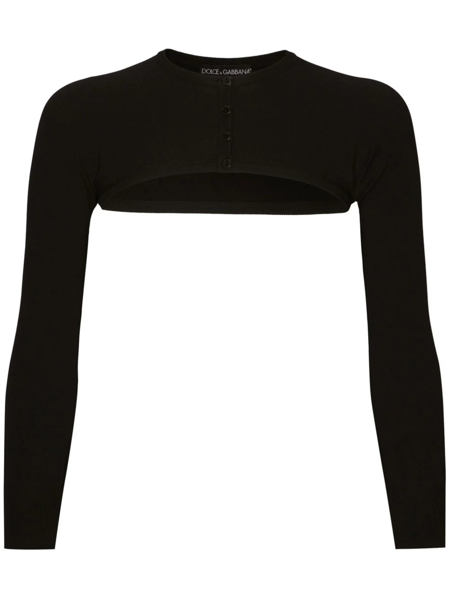 KIM DOLCE&GABBANA cropped button-fastening cardigan