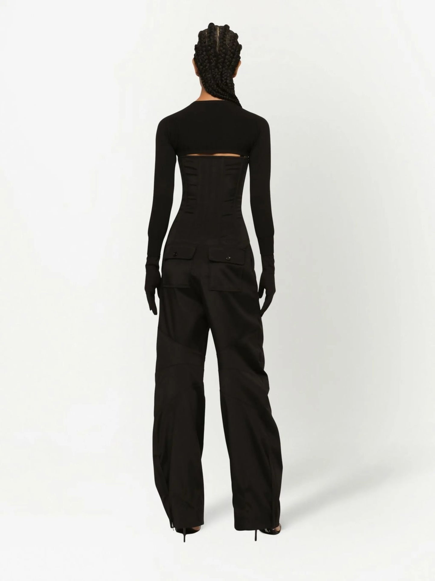 KIM DOLCE&GABBANA cropped button-fastening cardigan