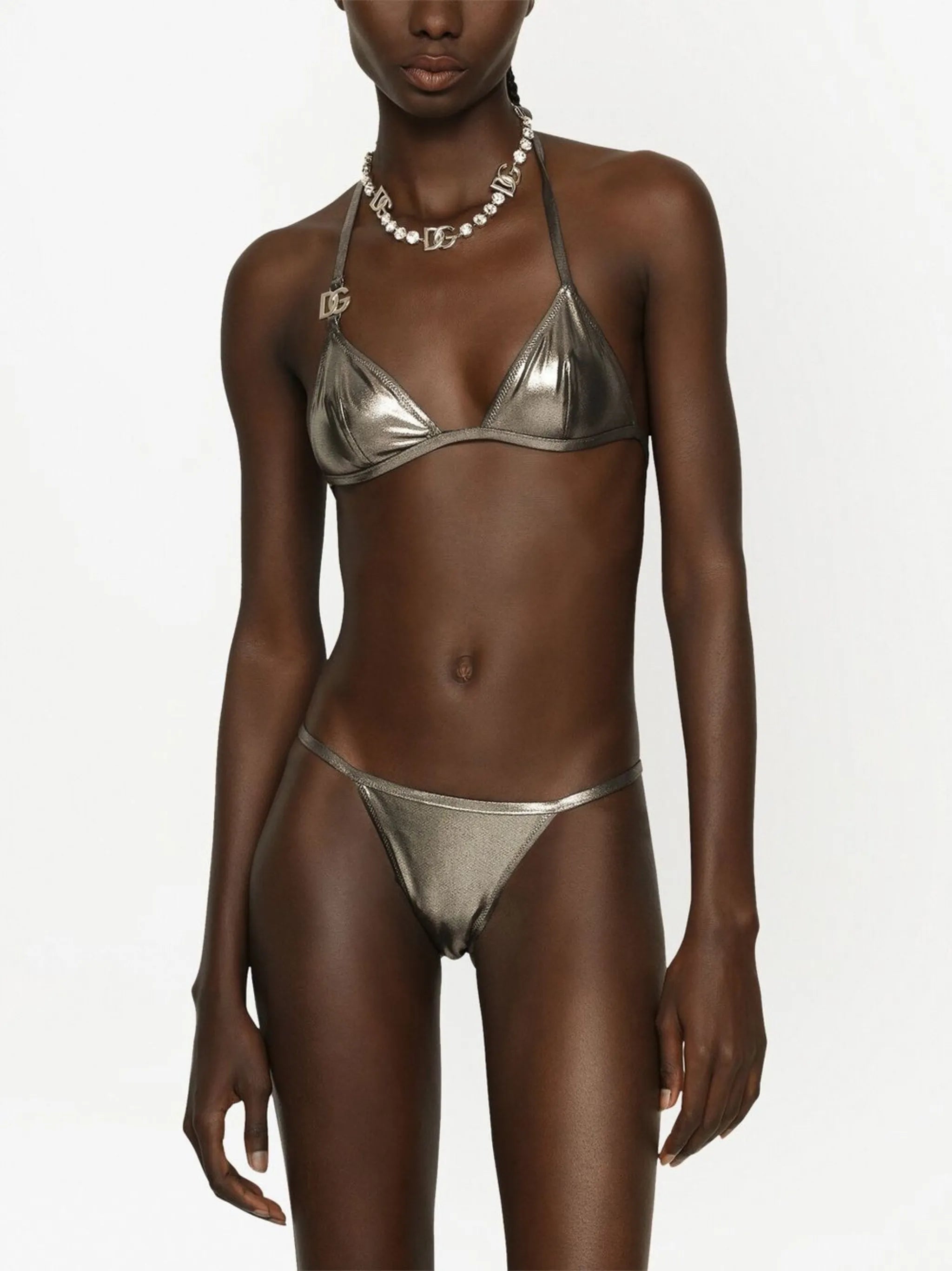 KIM DOLCE&GABBANA DG-logo triangle bikini