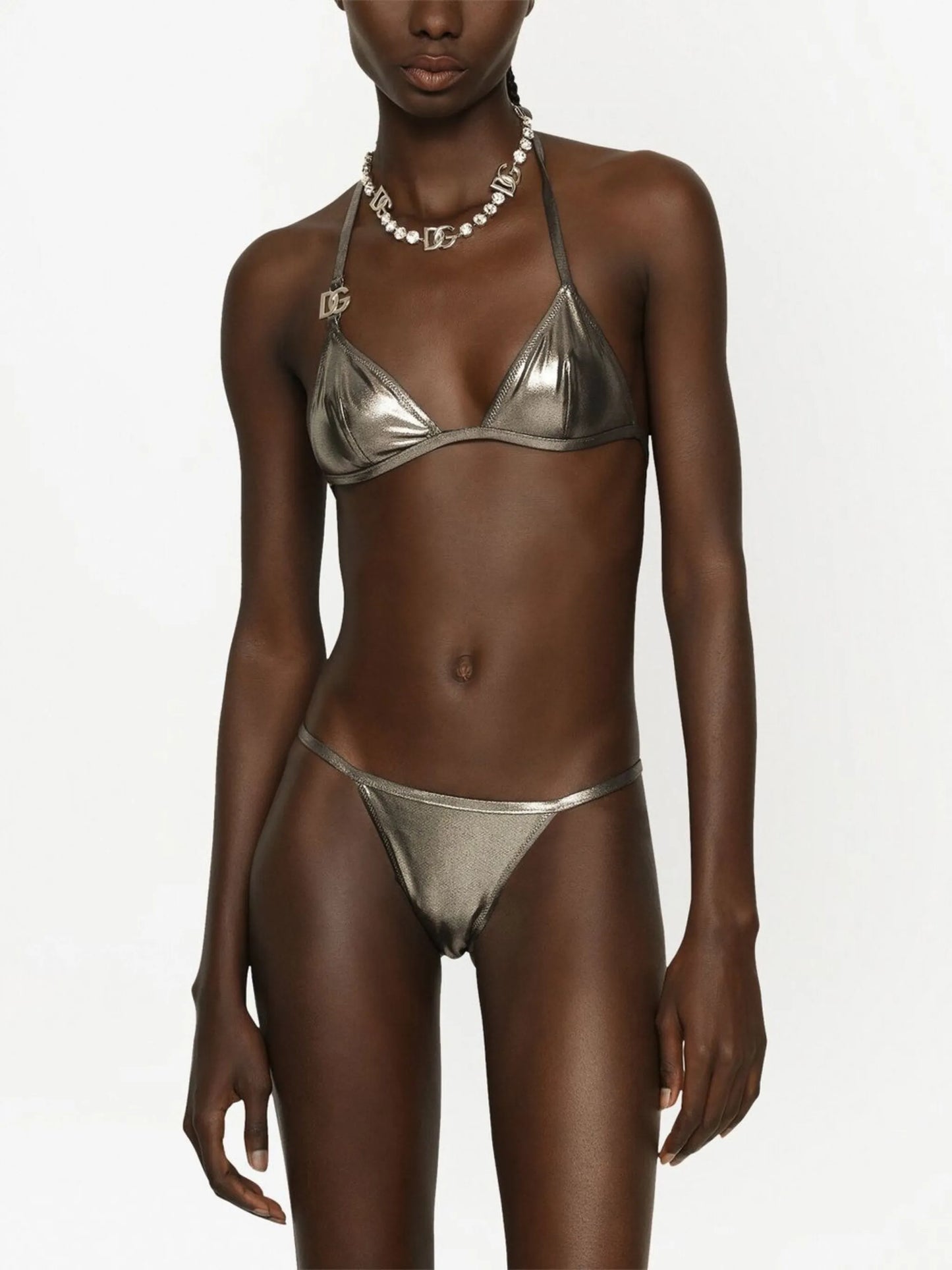 KIM DOLCE&GABBANA DG-logo triangle bikini
