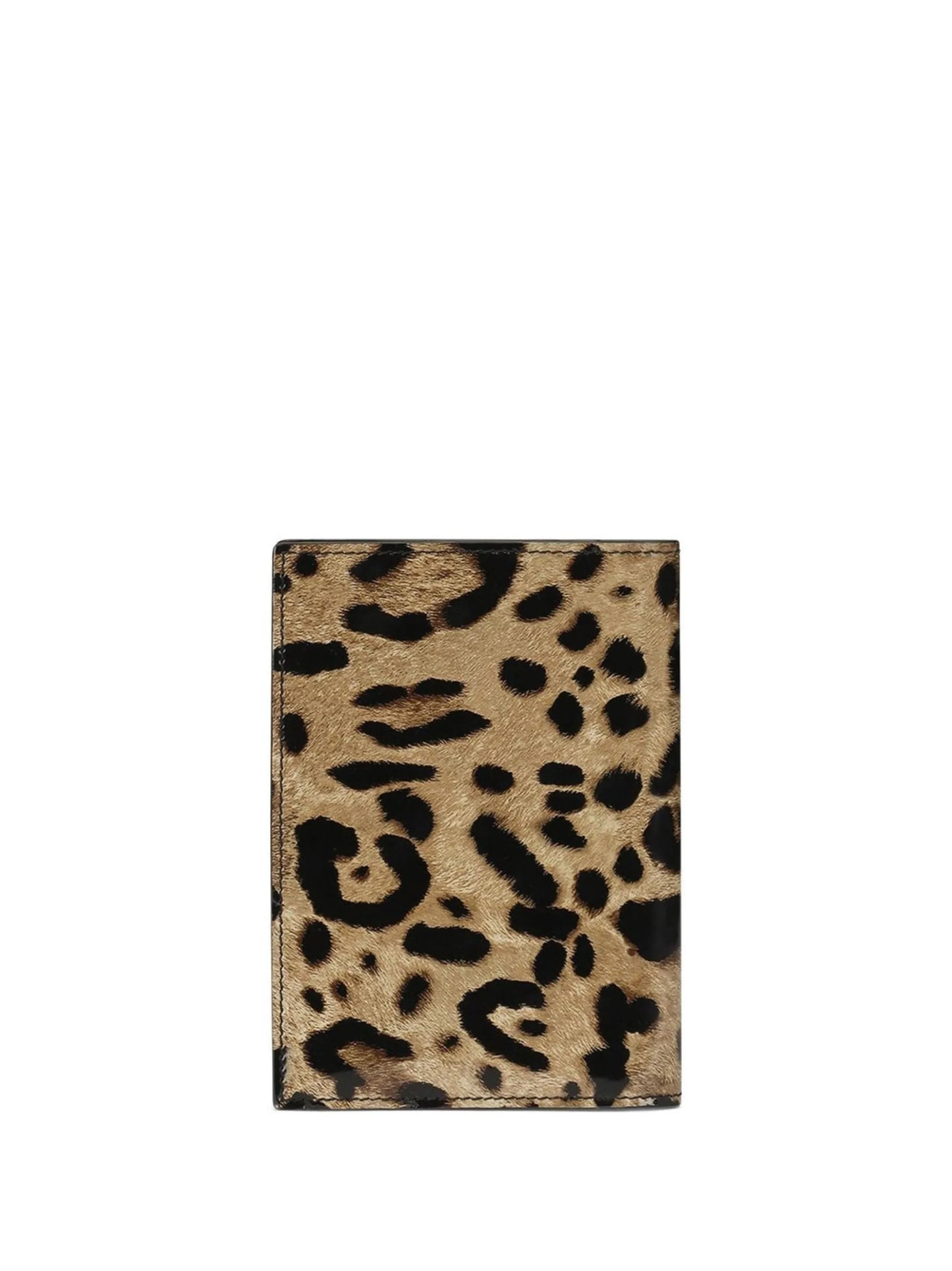 leopard-print leather passport holder