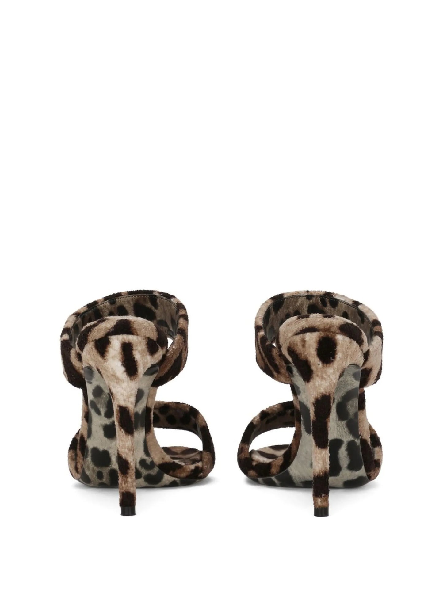 KIM DOLCE&GABBANA leopard-print slip-on sandals