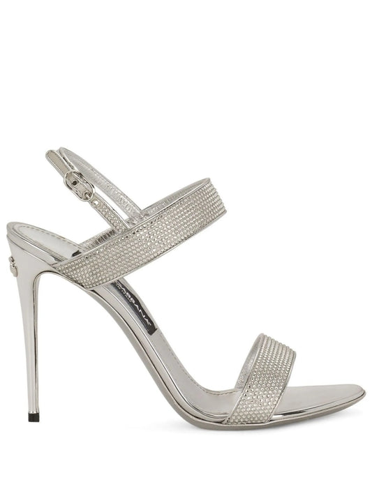 KIM DOLCE&GABBANA crystal-embellished slingback sandals