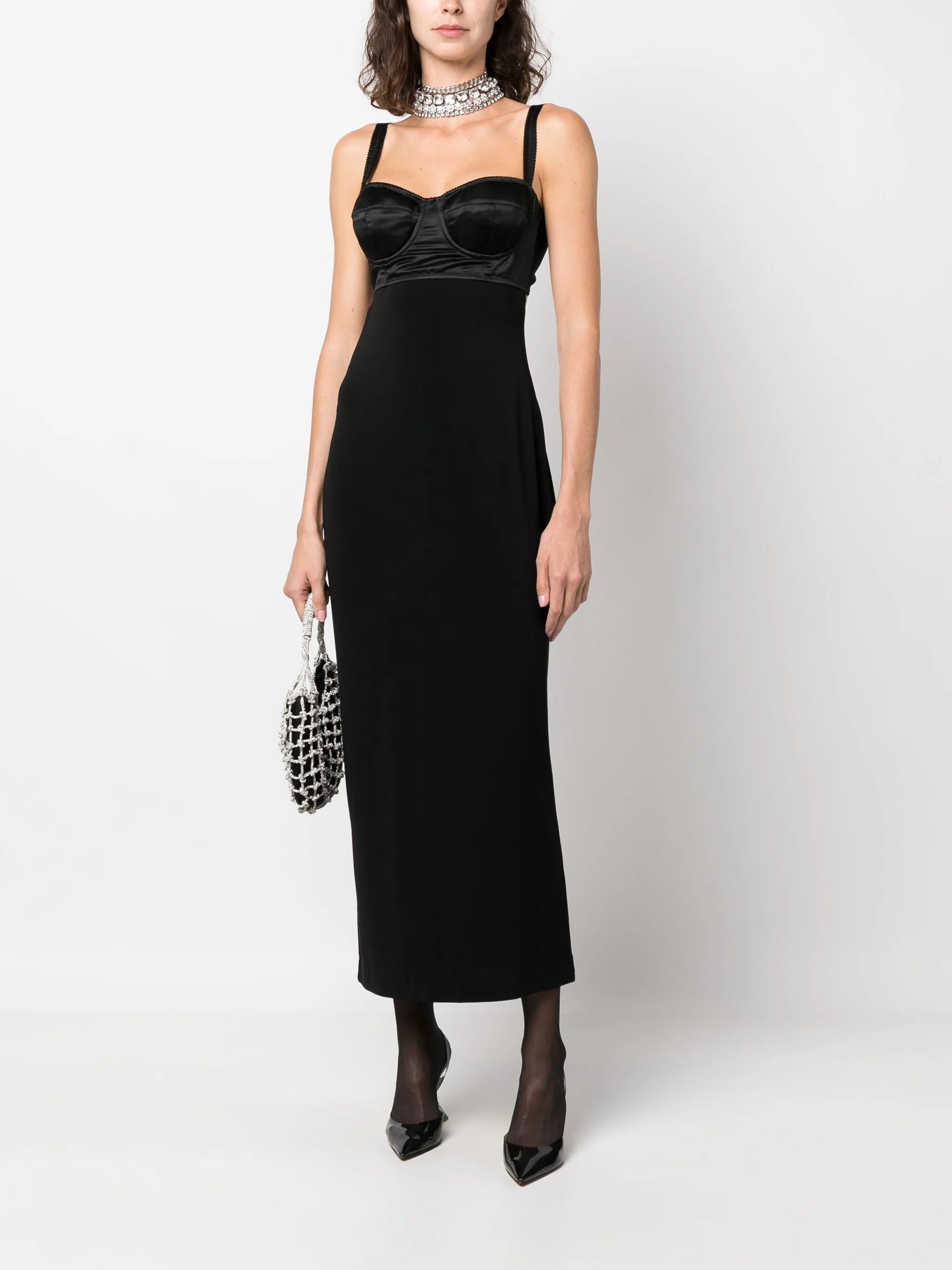 x Kim Kardashian bustier midi dress