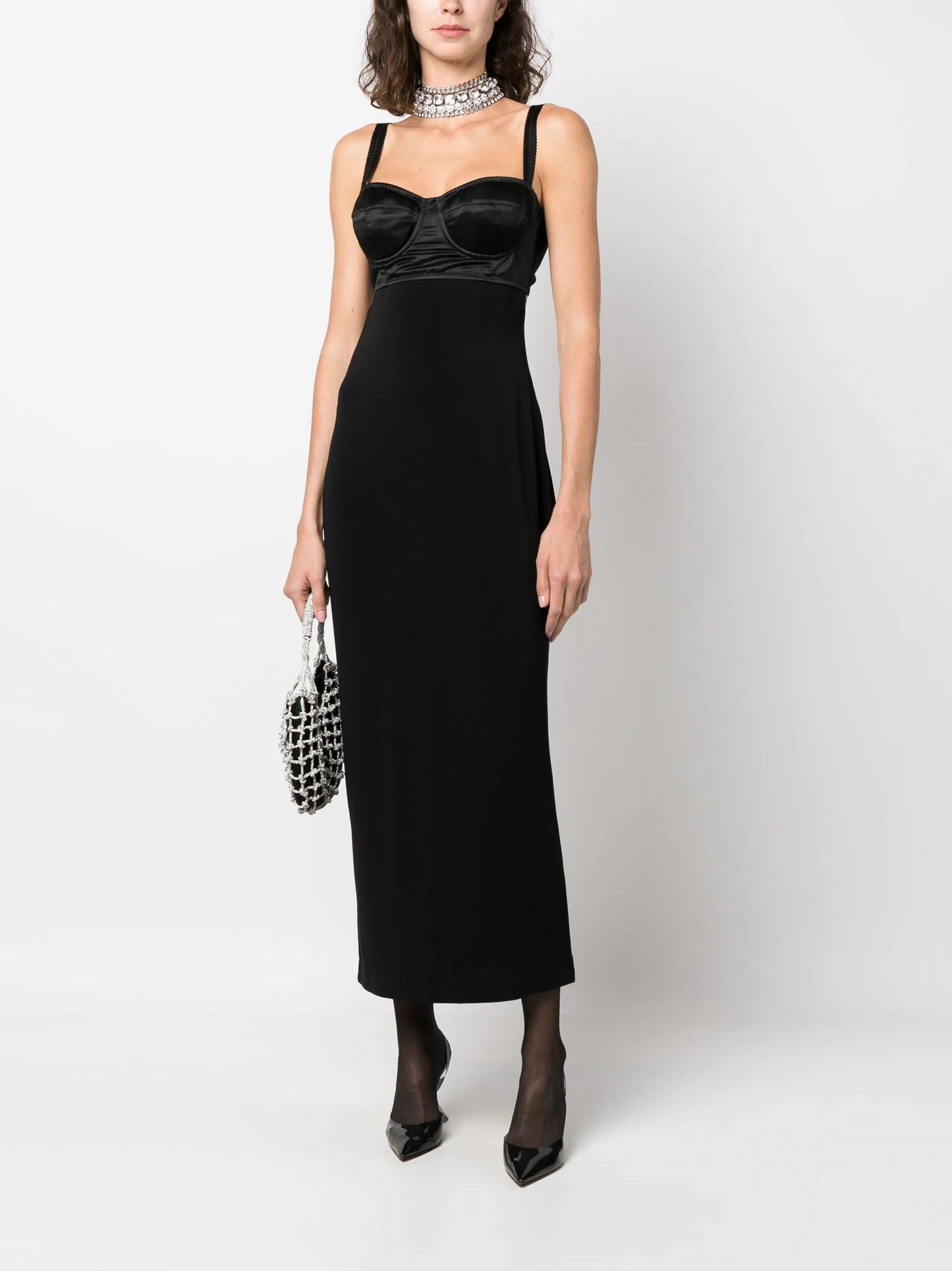 x Kim Kardashian bustier midi dress