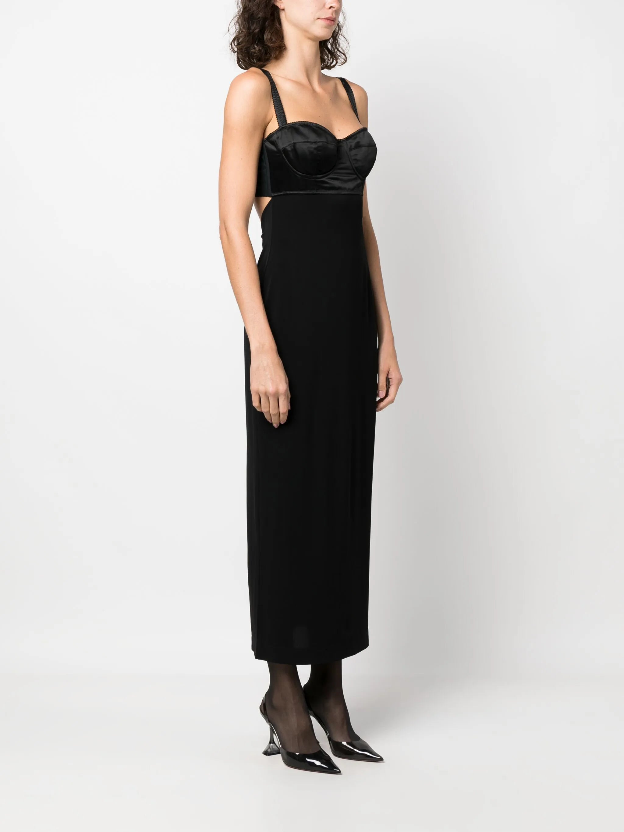 x Kim Kardashian bustier midi dress