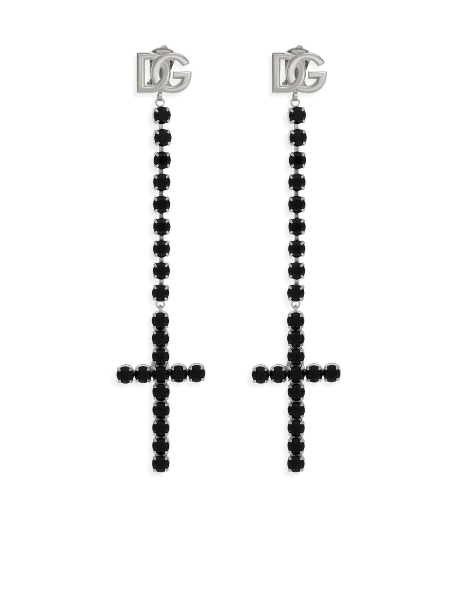 KIM DOLCE&GABBANA rhinestone-embellished cross earrings