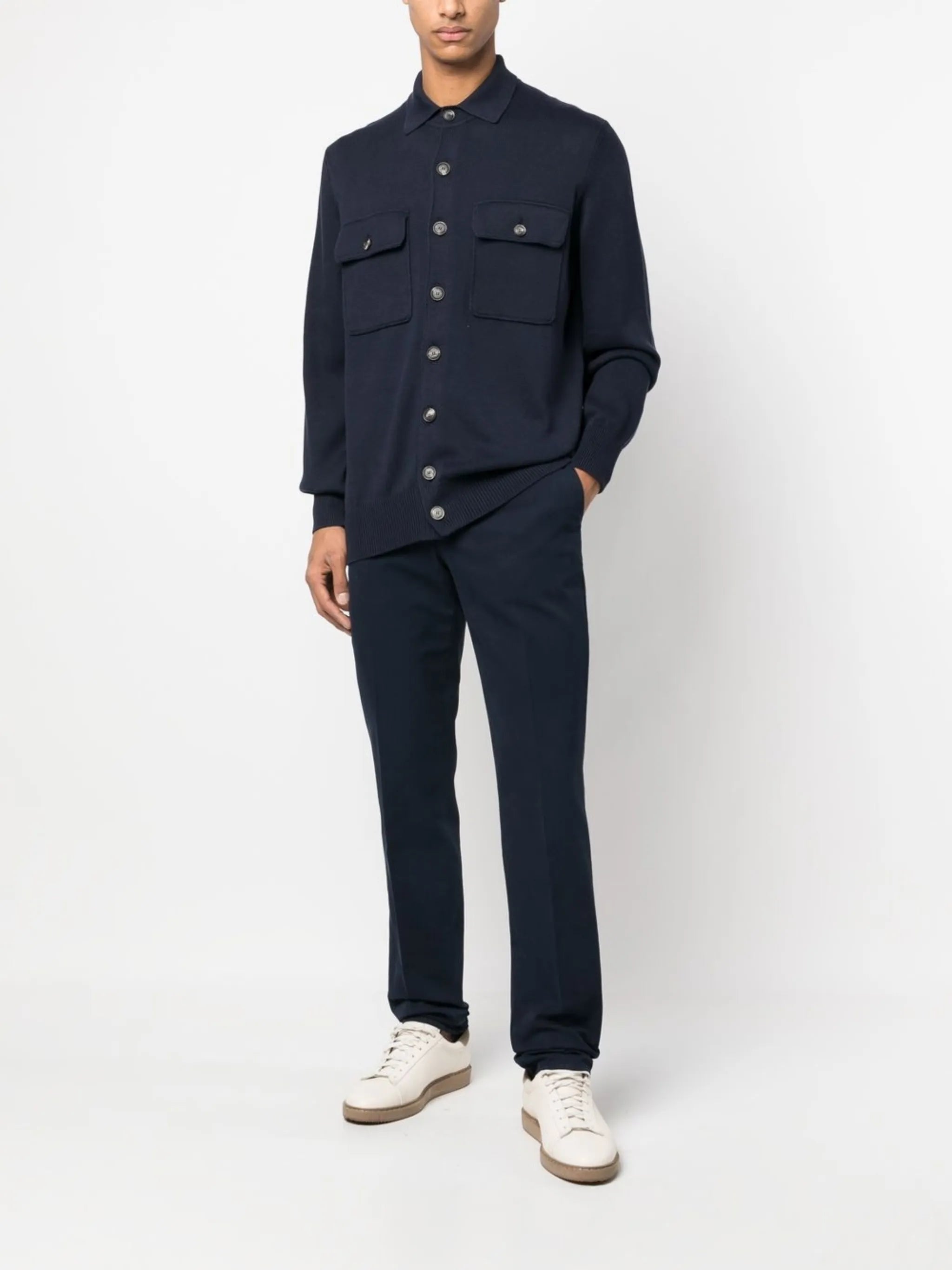 button-up fitted overshirt