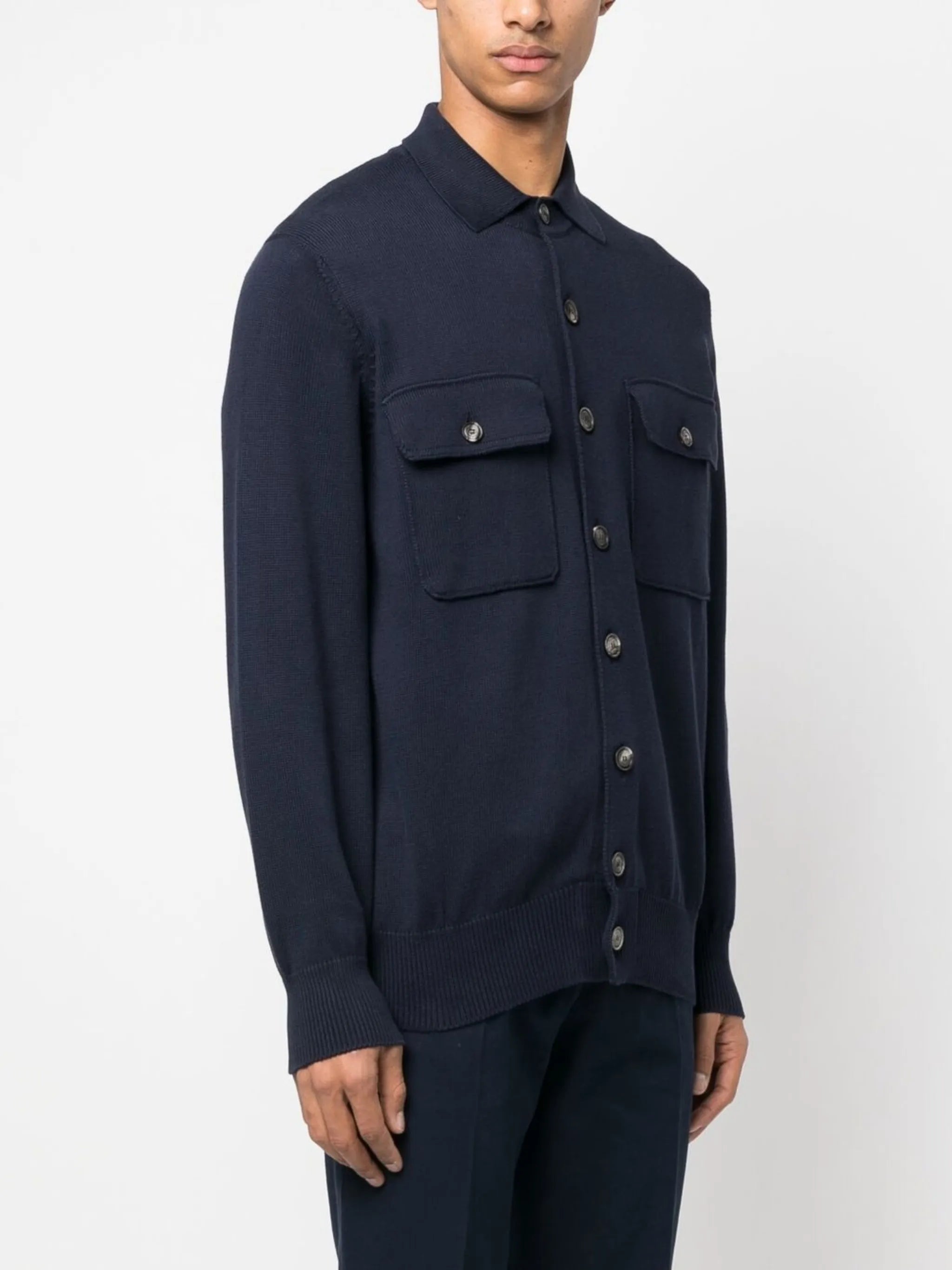 button-up fitted overshirt