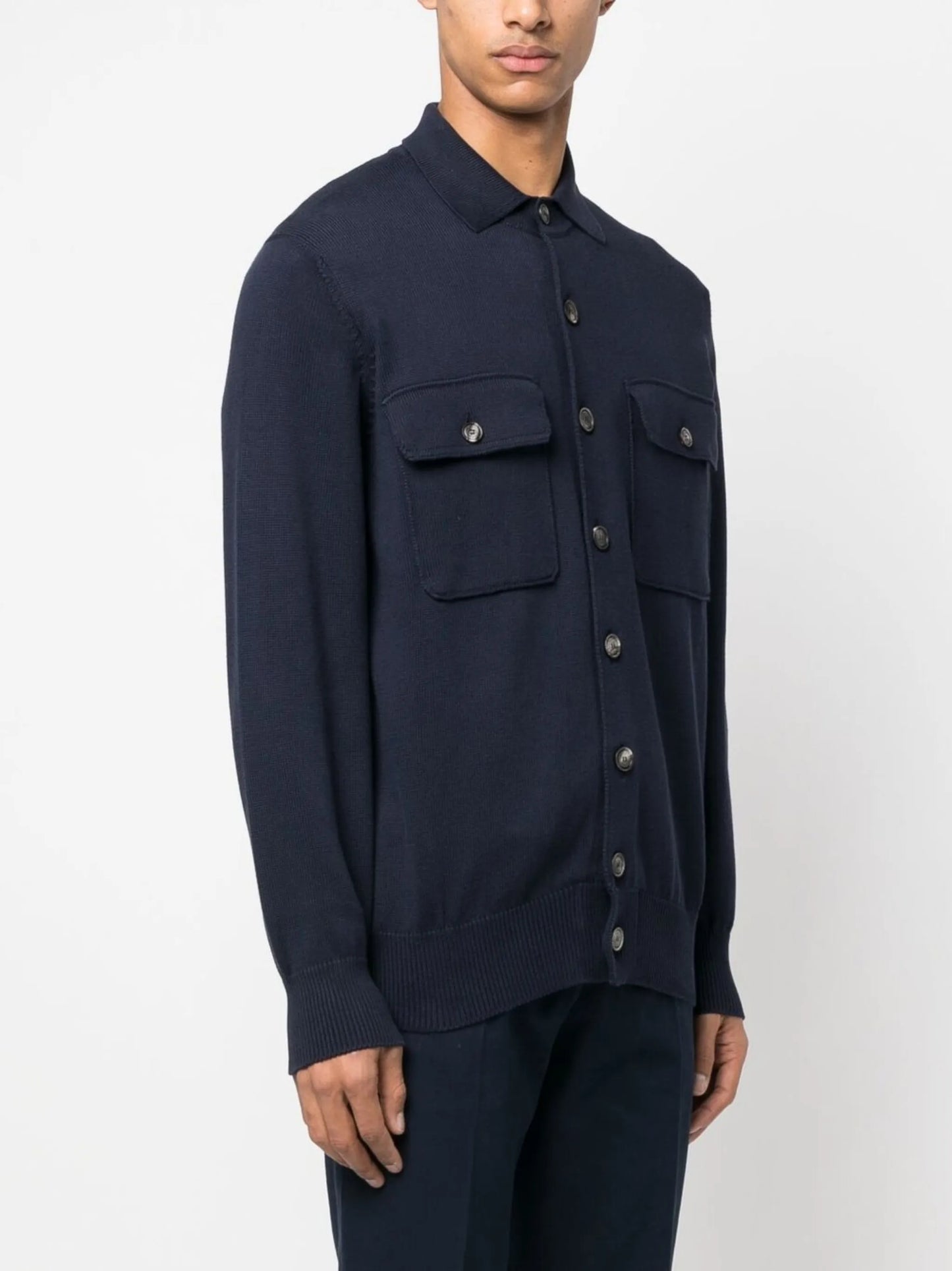 button-up fitted overshirt