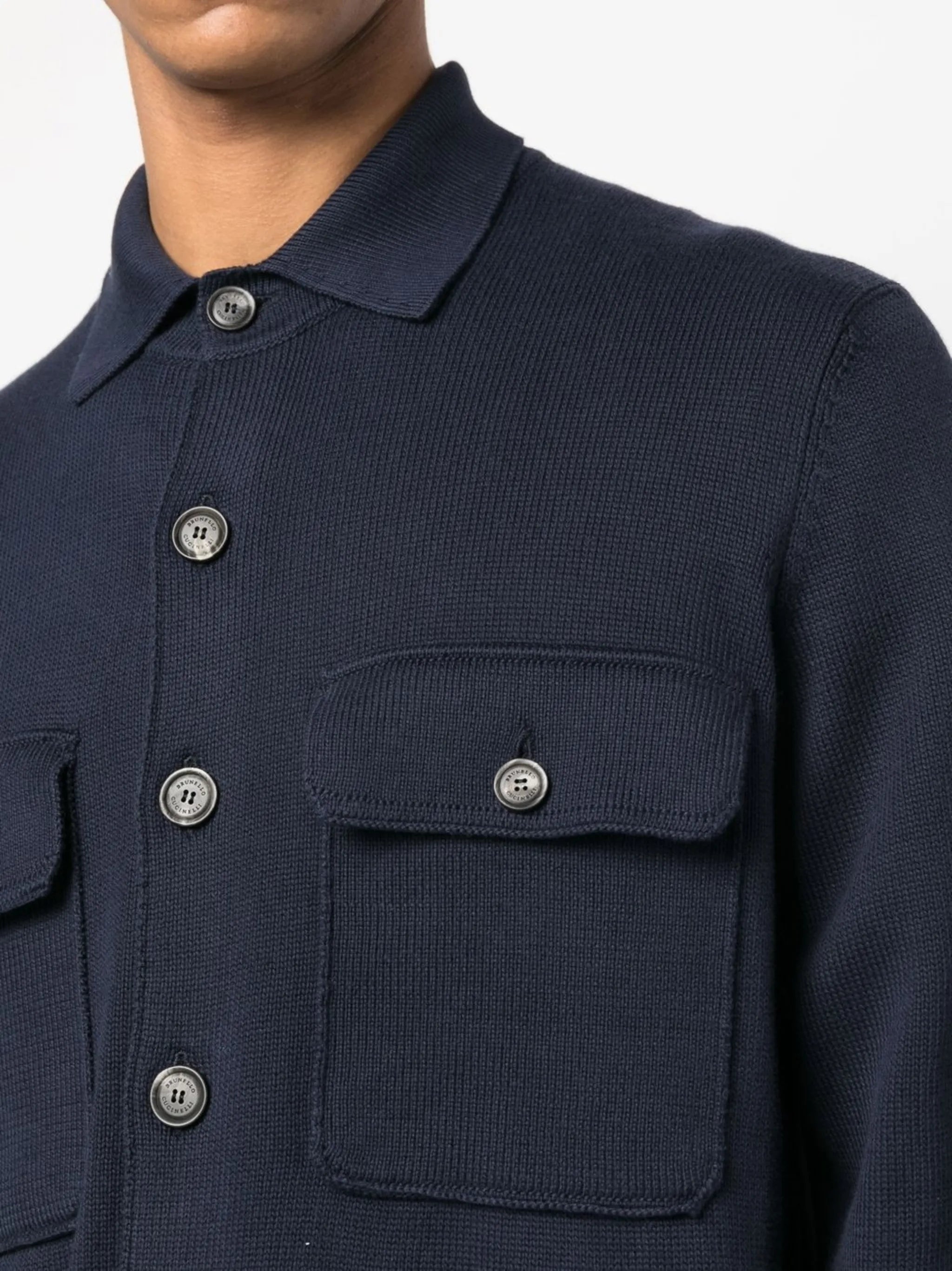 button-up fitted overshirt
