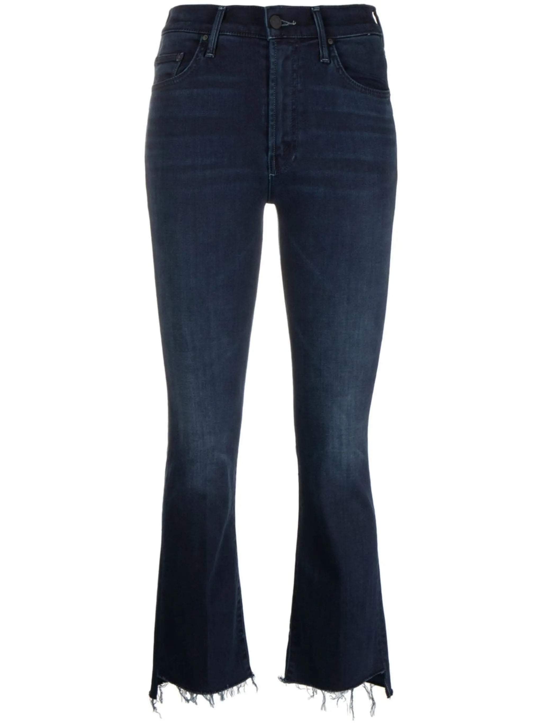 high-rise cropped flared jeans