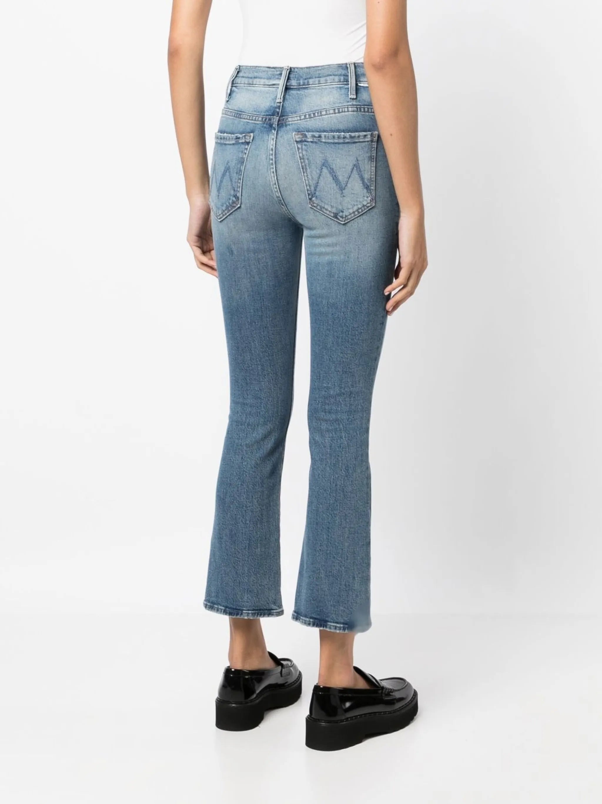 cropped high-rise jeans