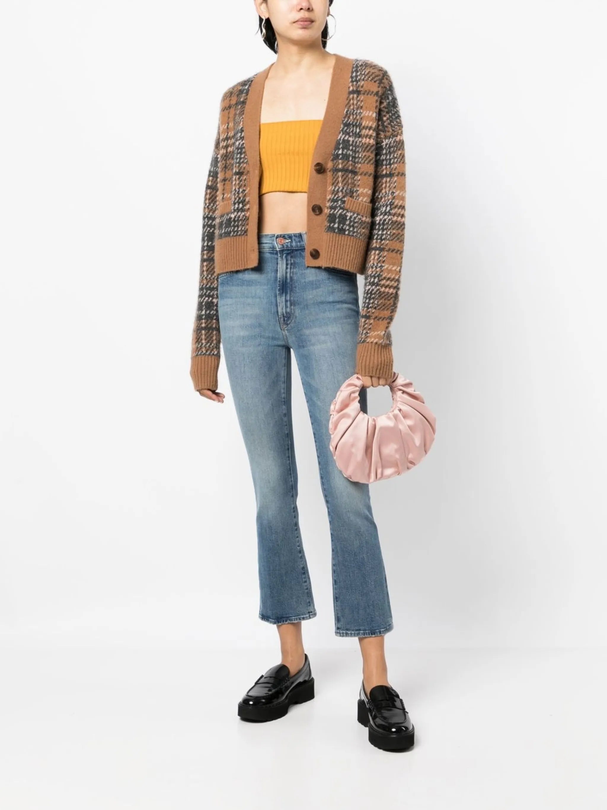cropped high-rise jeans