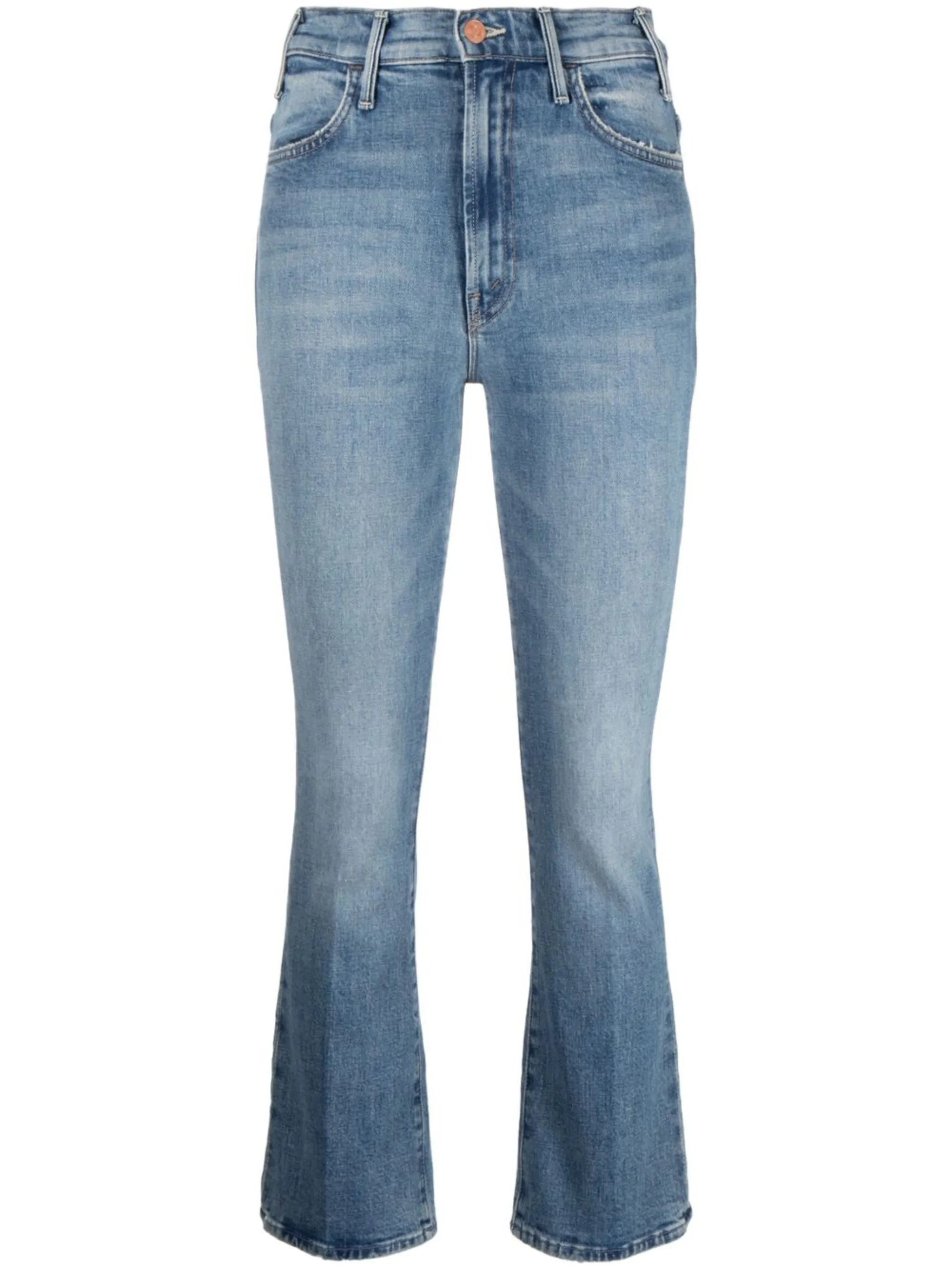 cropped high-rise jeans
